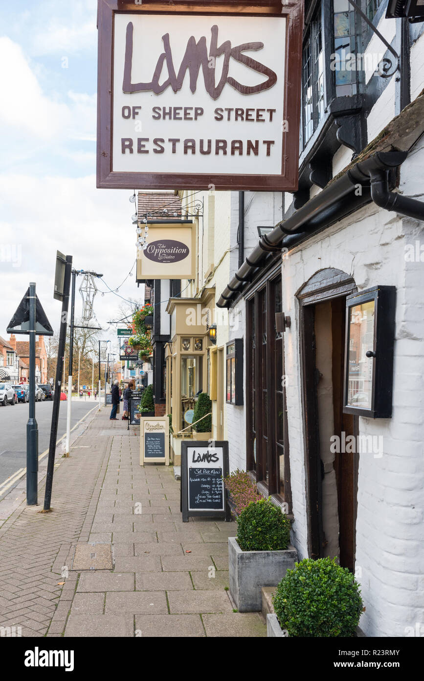 Lambs Restaurant in 16th Century building in Sheep Street, Stratford