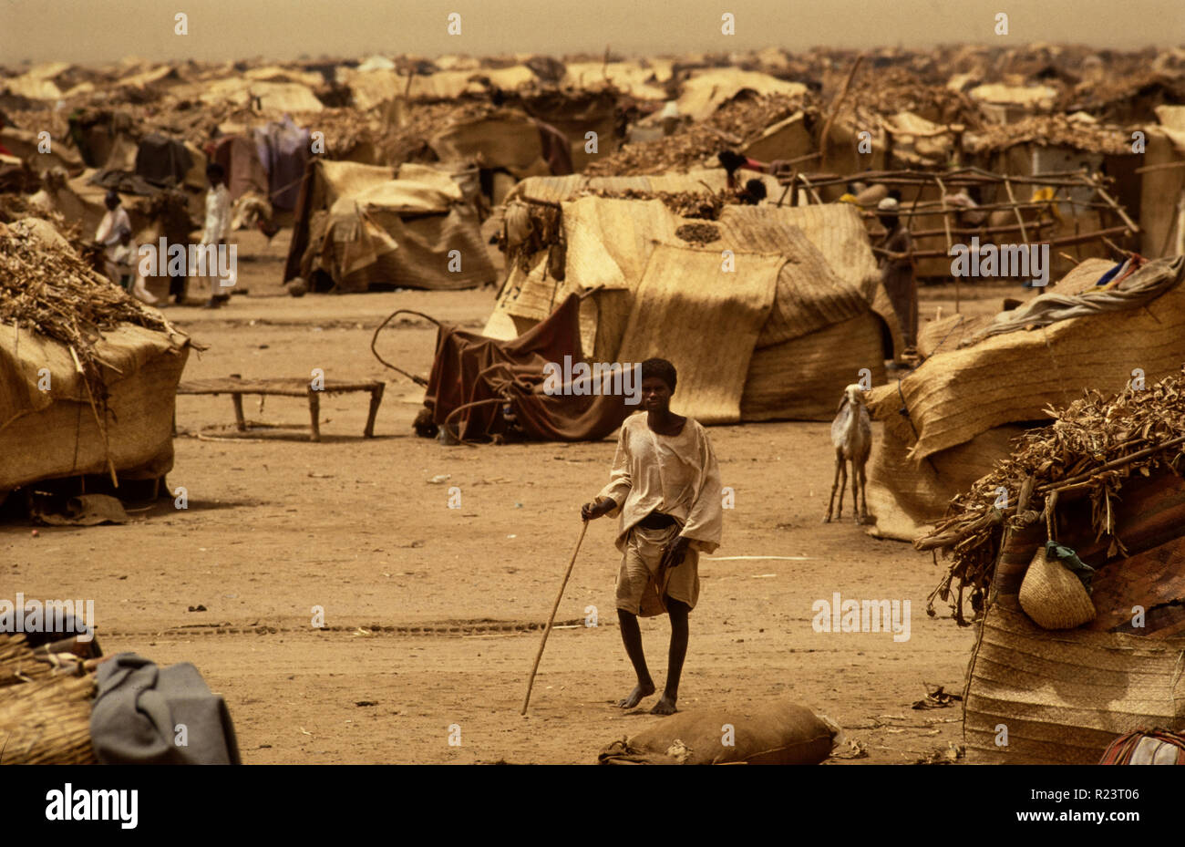 Sudan during the famine period of May-June 1985. This picture scanned in 2018 Stock Photo