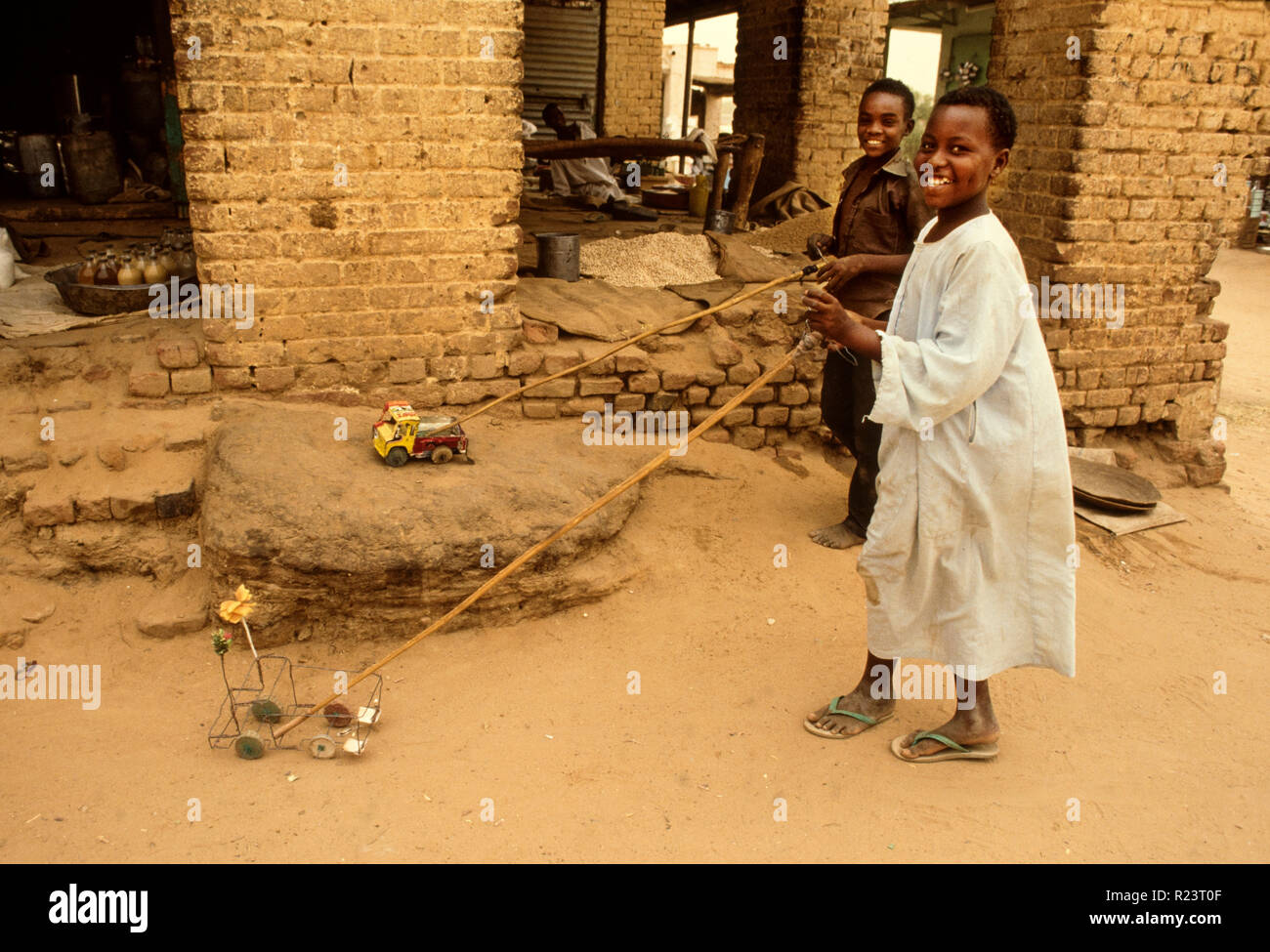 Sudan during the famine period of May-June 1985. This picture scanned in 2018 Stock Photo