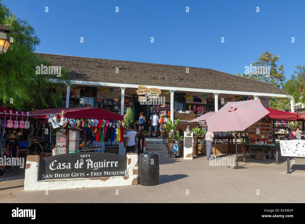 Casa de Aguirre, store and museum in the Old Town San Diego State ...