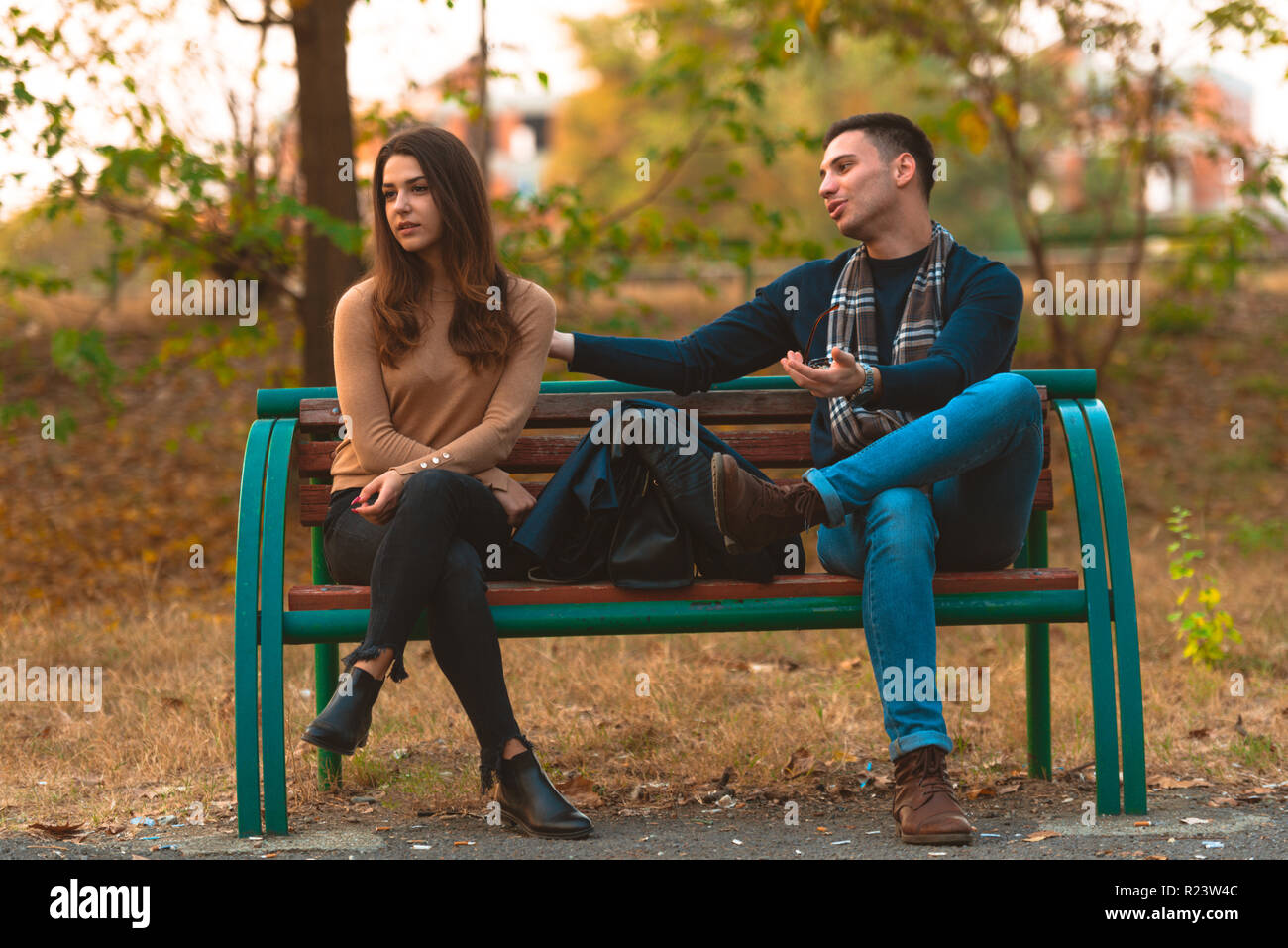 wallpapers How To Apologize To Your Boyfriend For Ignoring Him https www alamy com angry girlfriend ignoring her boyfriend while he is trying to apologize image225049676 html