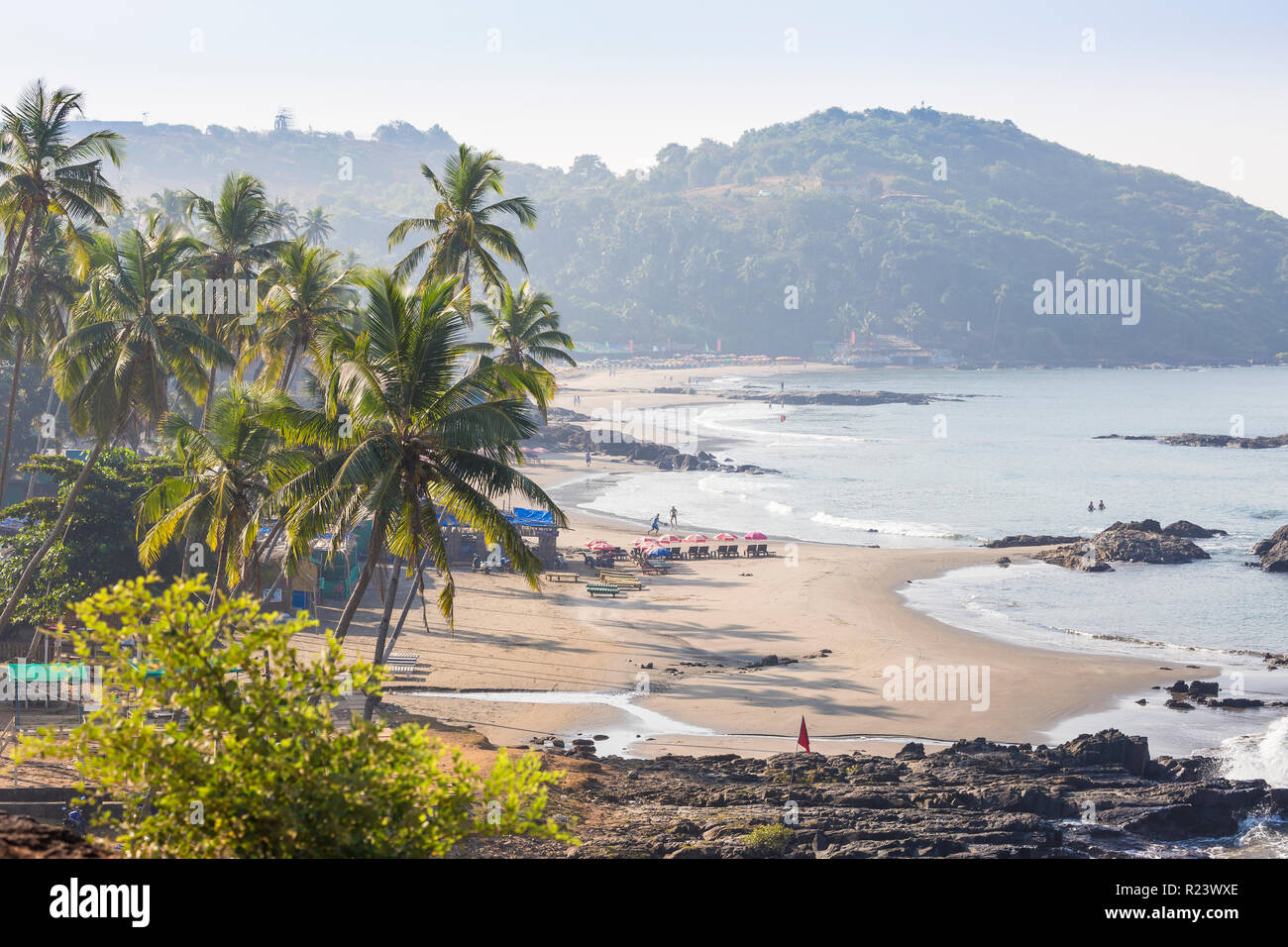Ozran Beach known as Little Vagator Beach, Goa, India, Asia Stock Photo