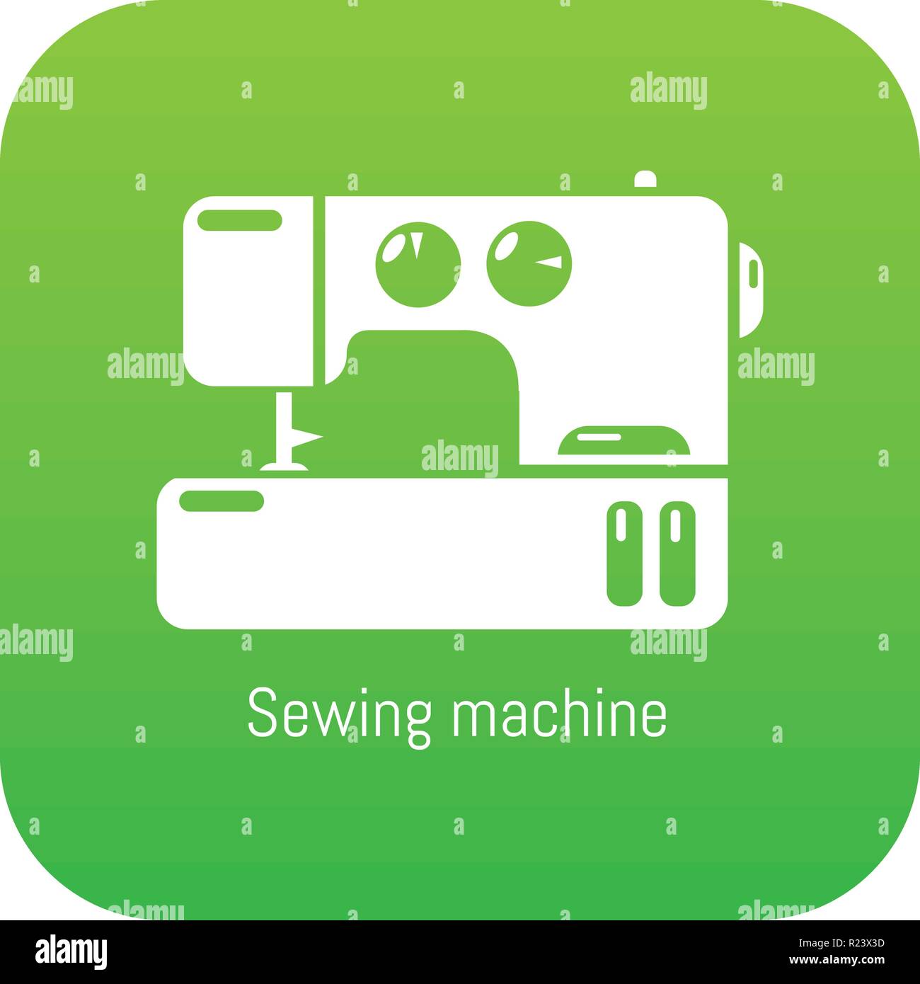 Sewing machine icon green vector Stock Vector Image & Art - Alamy