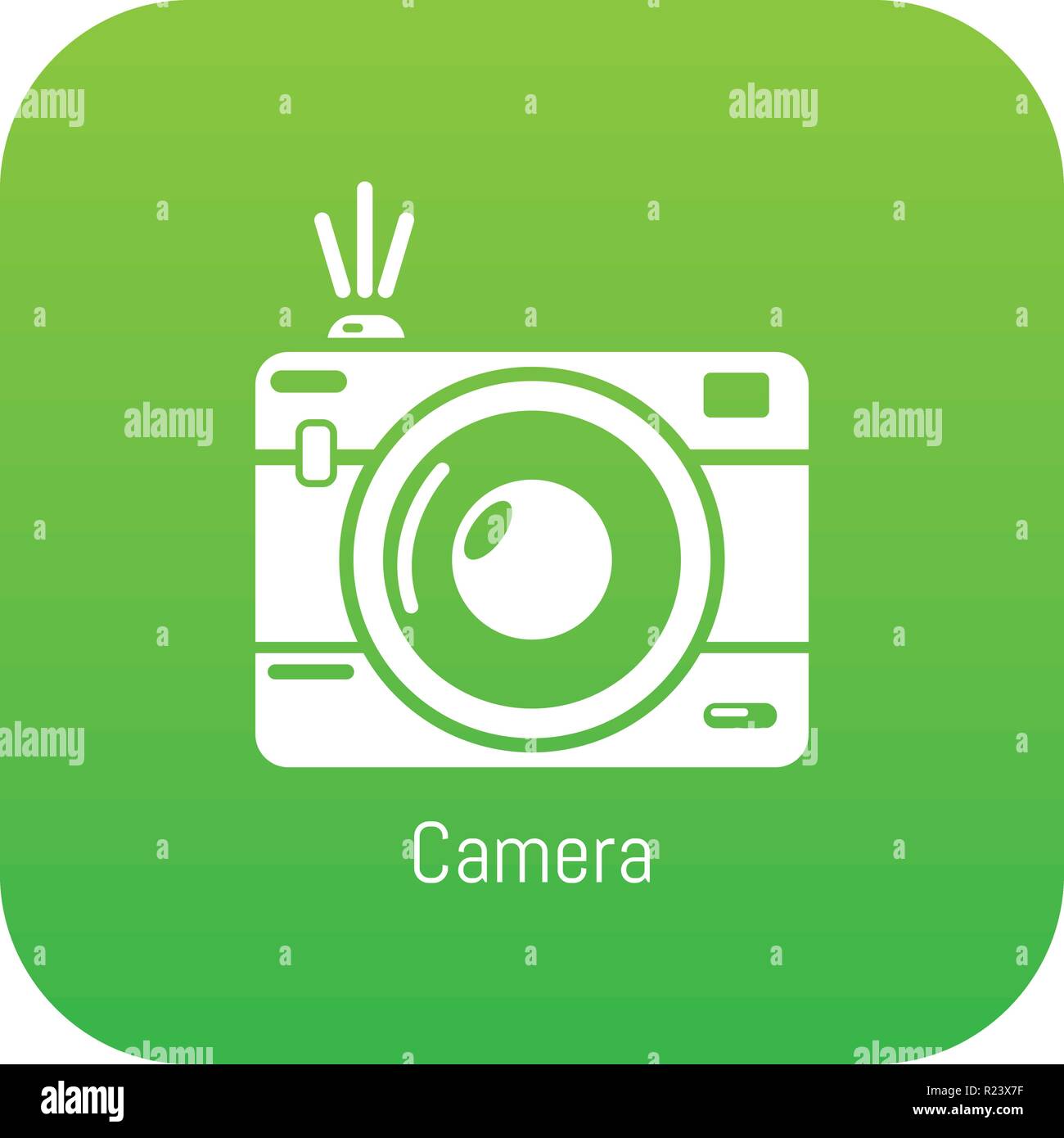 Camera icon green vector Stock Vector Image & Art - Alamy