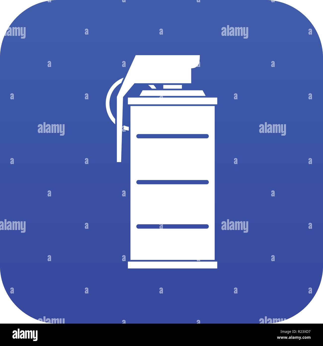 Stun grenade icon digital blue Stock Vector