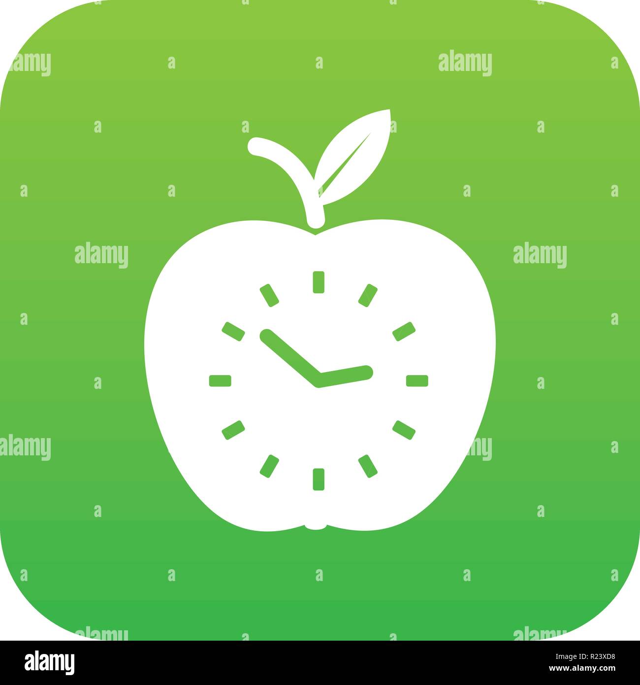 Time apple icon green vector Stock Vector Image & Art - Alamy