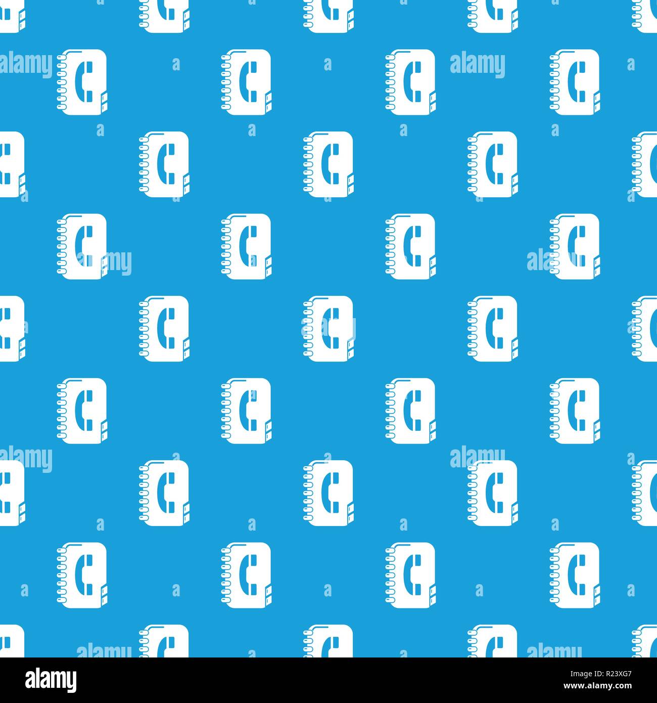 Phone book pattern vector seamless blue Stock Vector