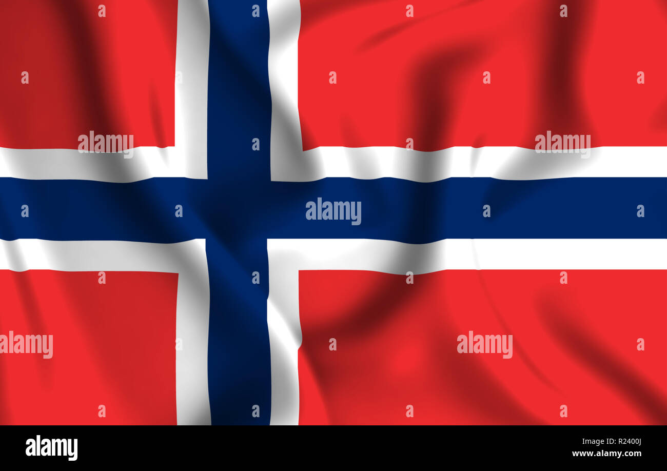 Norway 3D waving flag illustration. Texture can be used as background ...
