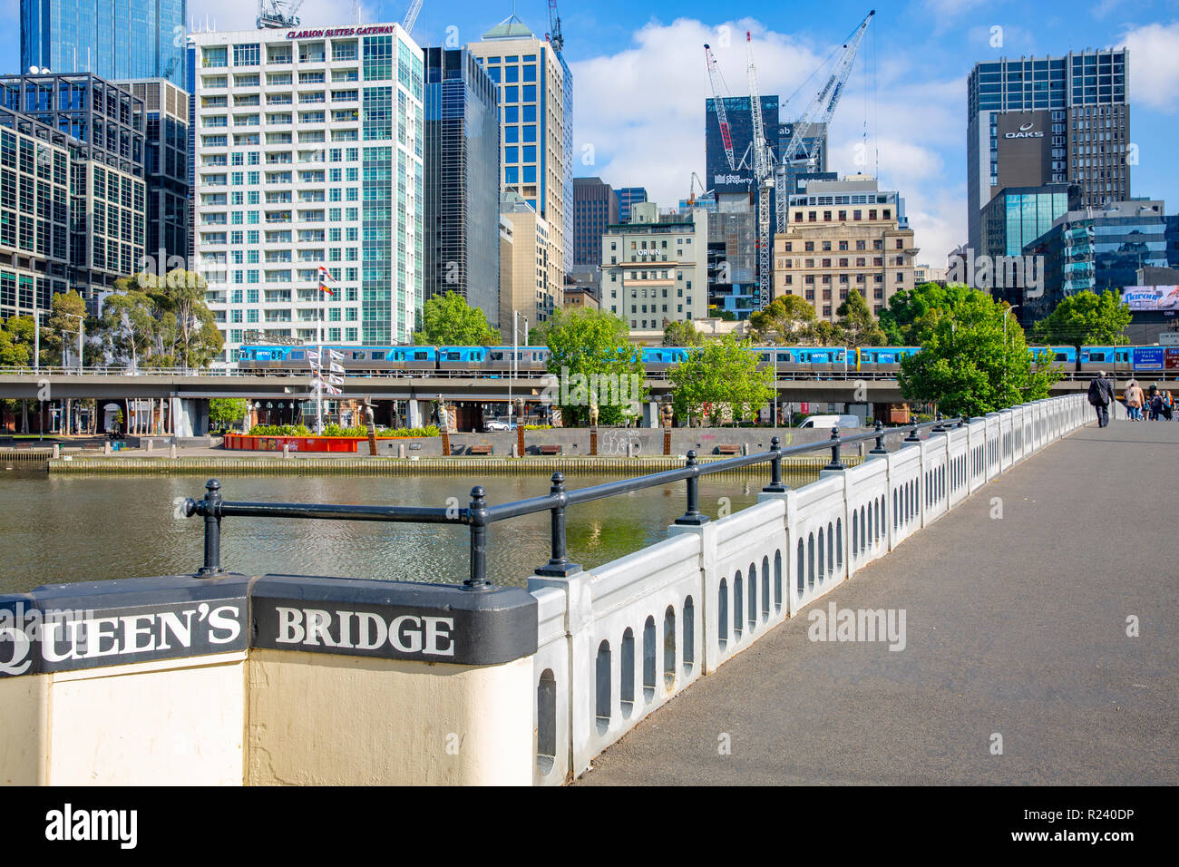 Queens bridge and Melbourne city centre,Victoria,Australia Stock Photo