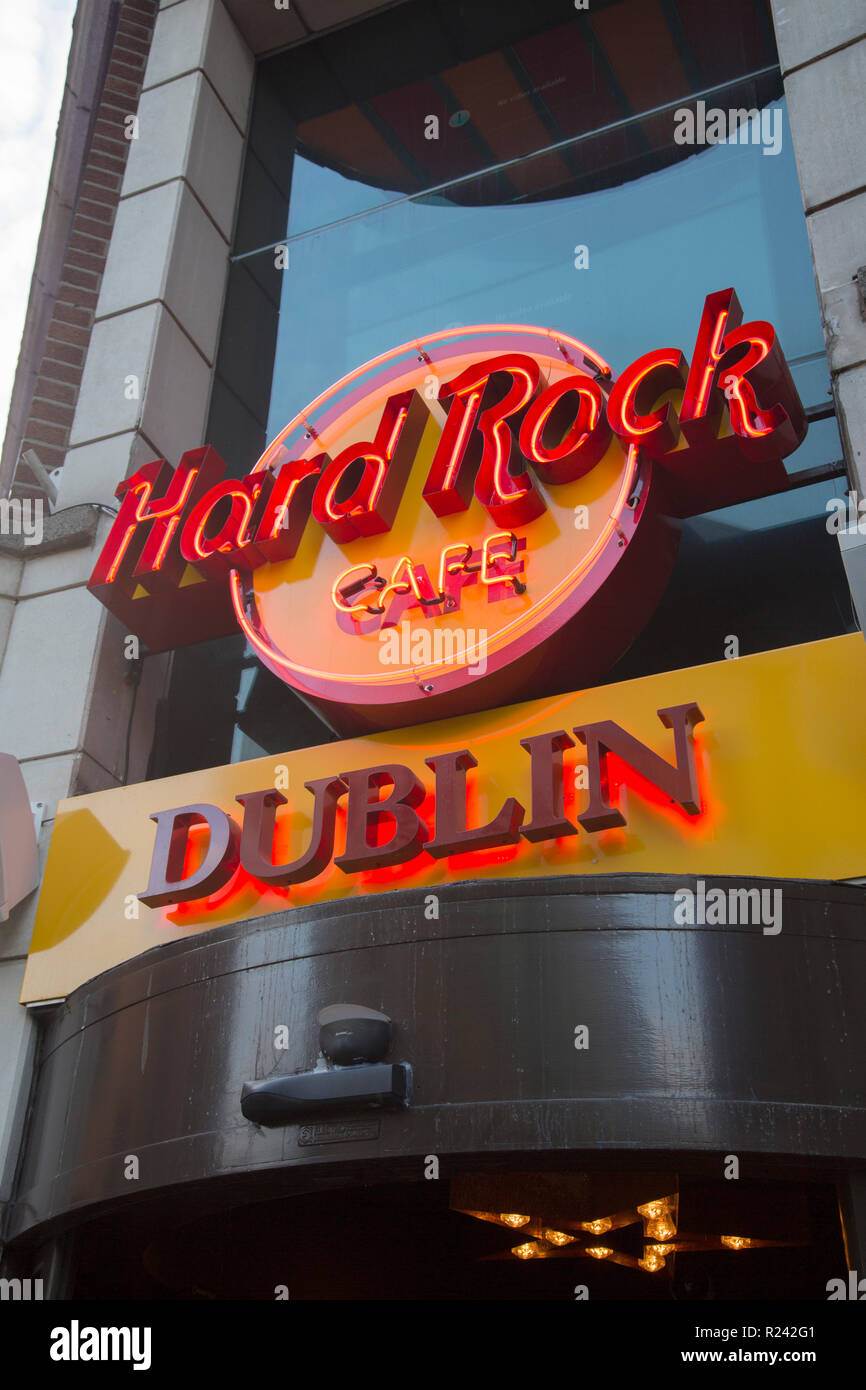 Hard Rock Bar Sign, Dublin; Ireland Stock Photo Alamy