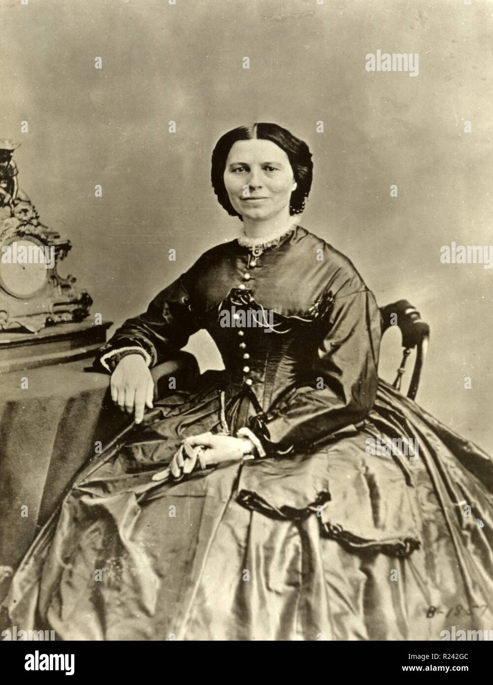 Photographic print of Clara Barton (1821-1912). Dated 1869 Stock Photo ...