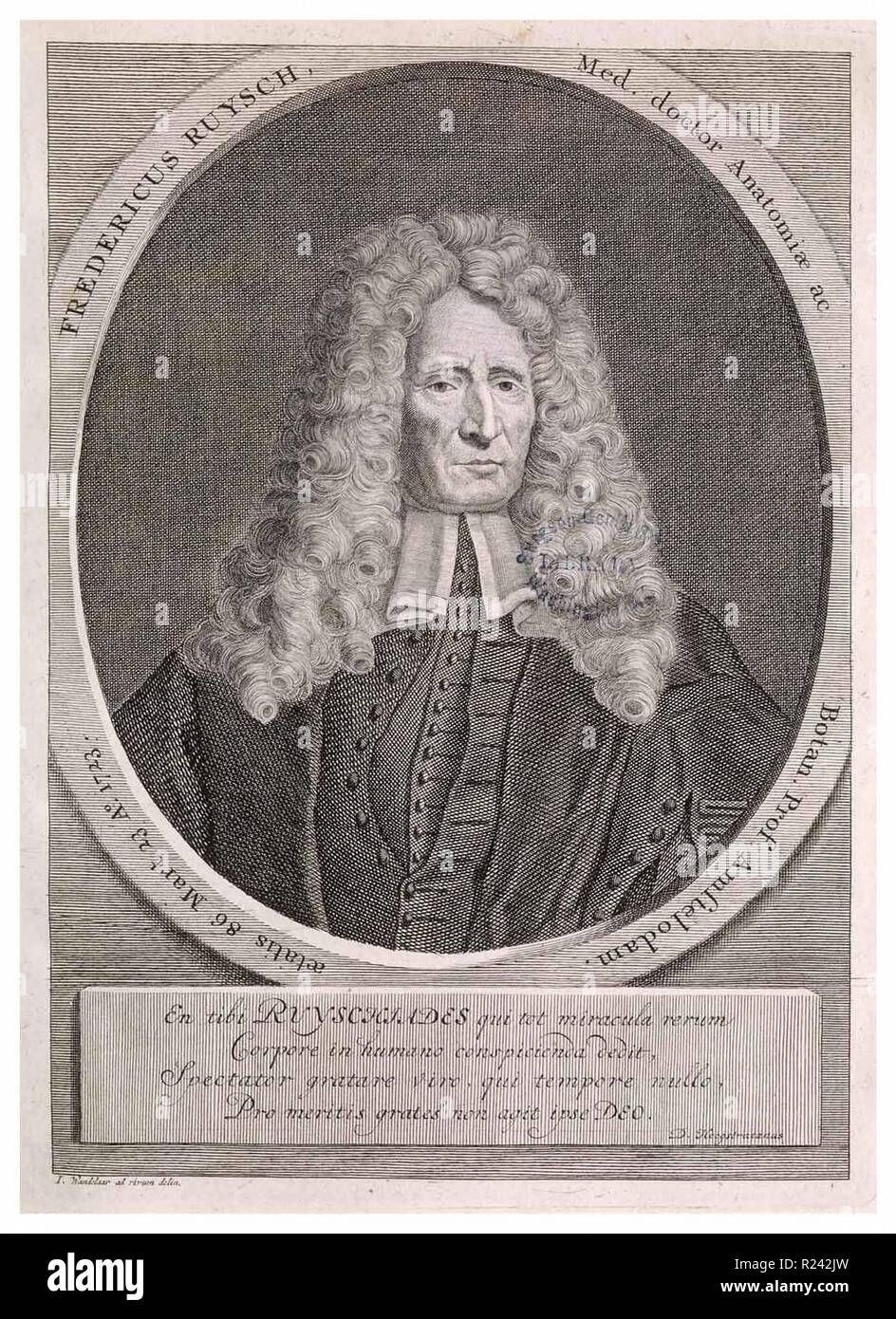 Frederik Ruysch (1638-1731) anatomist. Dated 18th Century Stock Photo