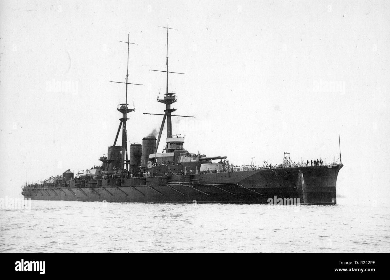 Japanese Navy battle cruiser Hiei 1914 World war One Stock Photo