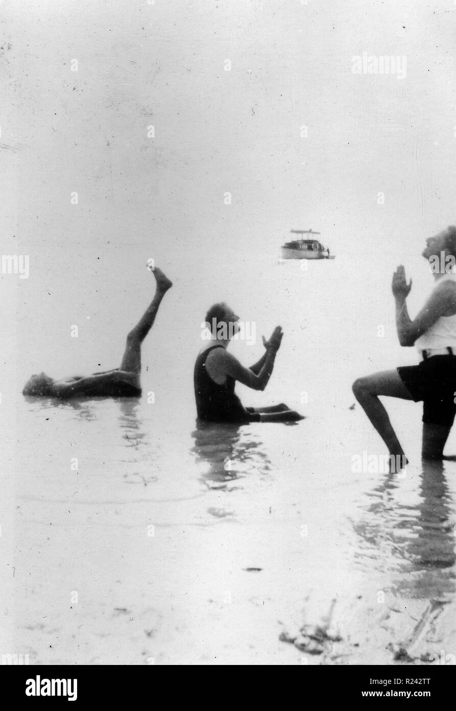 Mansuel Crosby, Franklin Roosevelt, and Oswald Mosley in Florida, United States 1926 Stock Photo