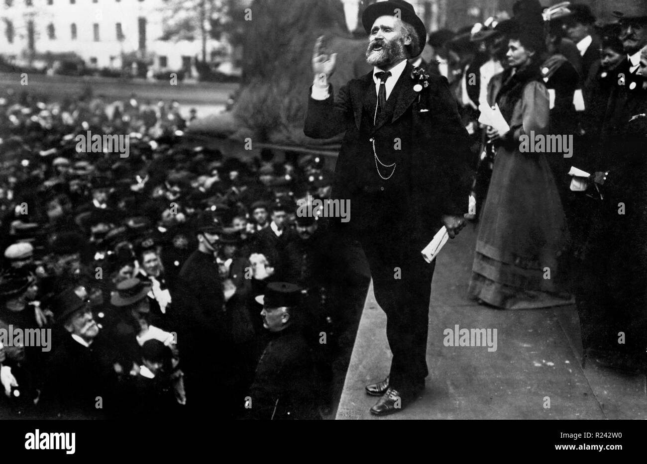 Keir Hardie at Trafalgar Square London 1908 Stock Photo