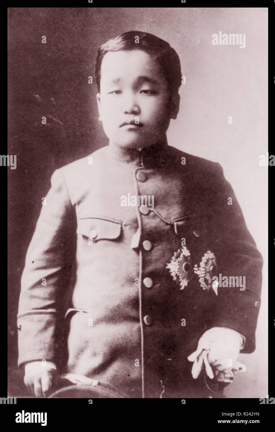Portrait of Crown Prince Yi Un of Korea, late 1907 Stock Photo