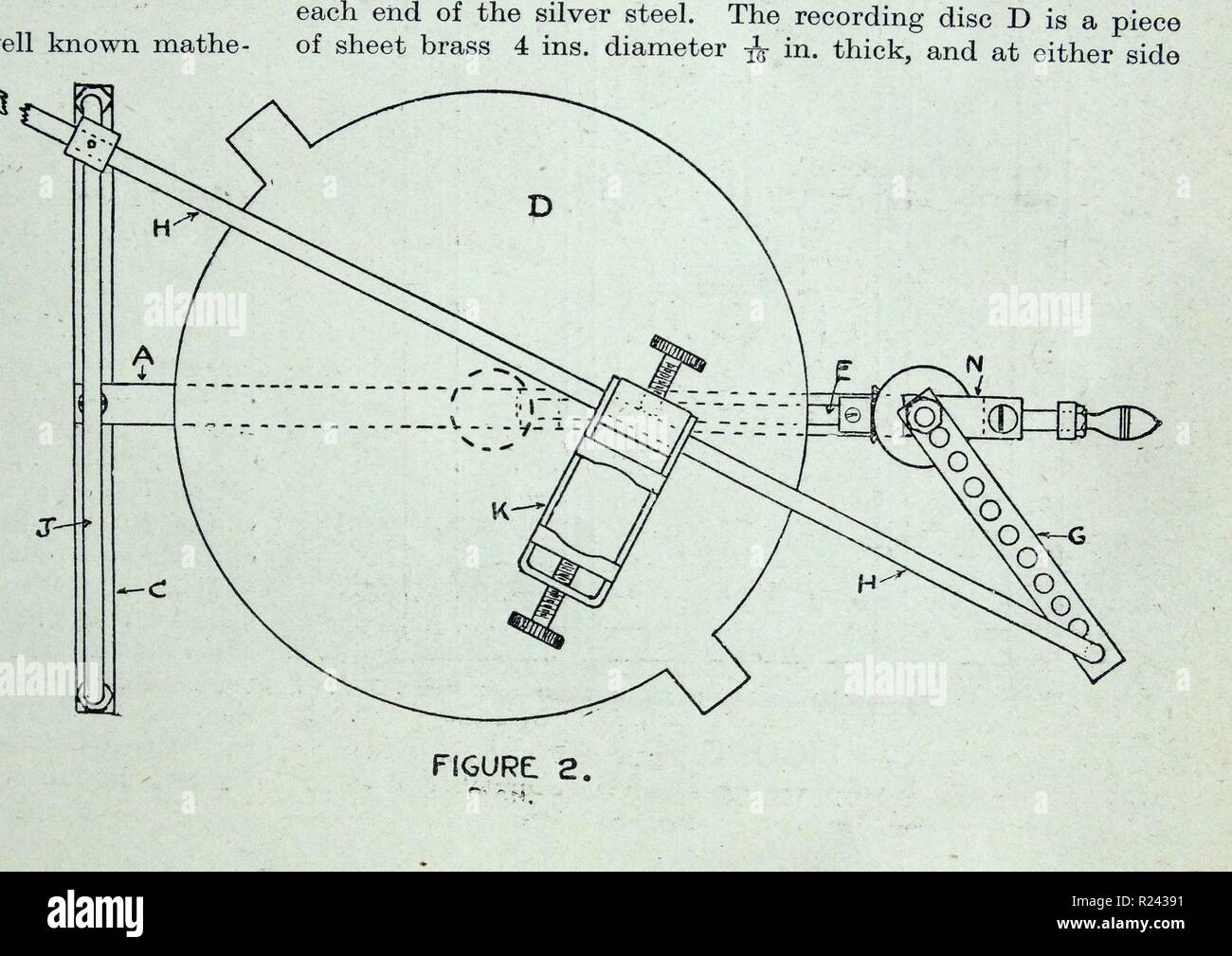 Schematic plan for making a Designograph drawing machine 1938 Stock Photo