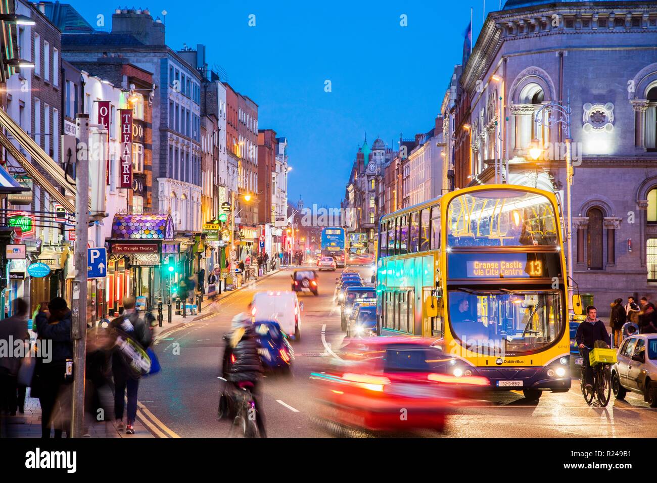 Dame Street, Dublin, Republic of Ireland, Europe Stock Photo
