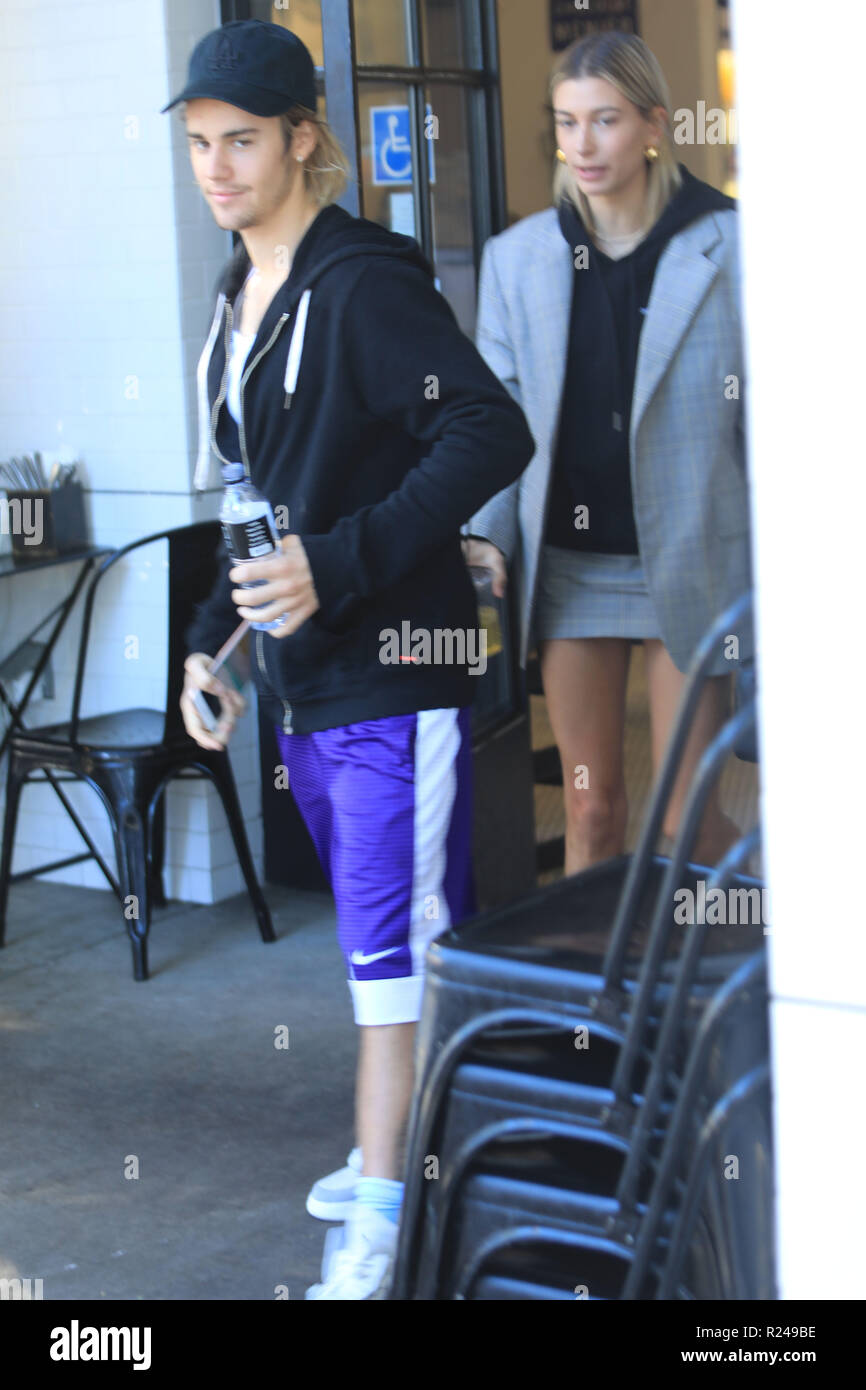 Justin Bieber And Hailey Baldwin At Joans On 3rd In Los