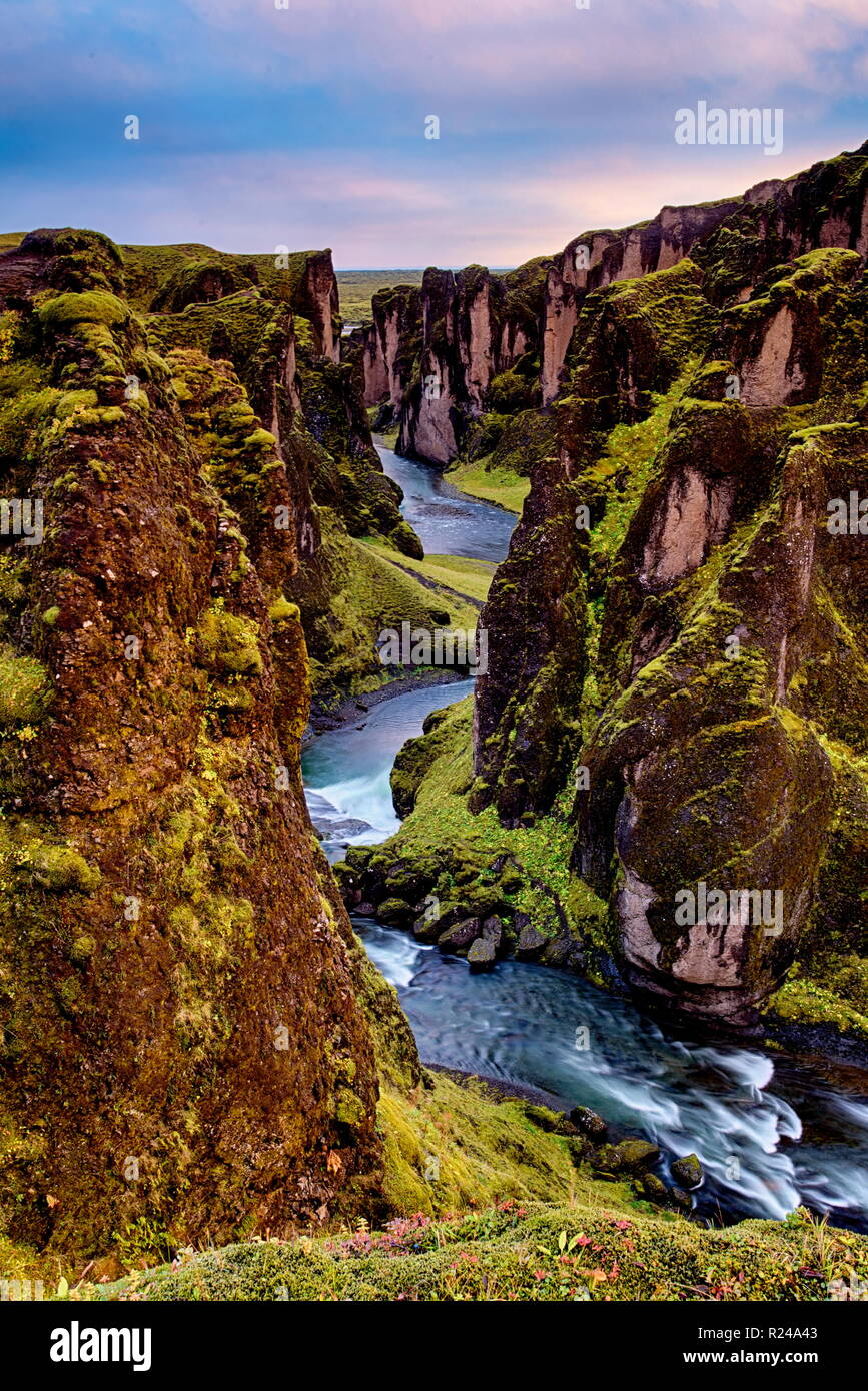 Fjadrargljufur Canyon in Iceland Stock Photo - Alamy