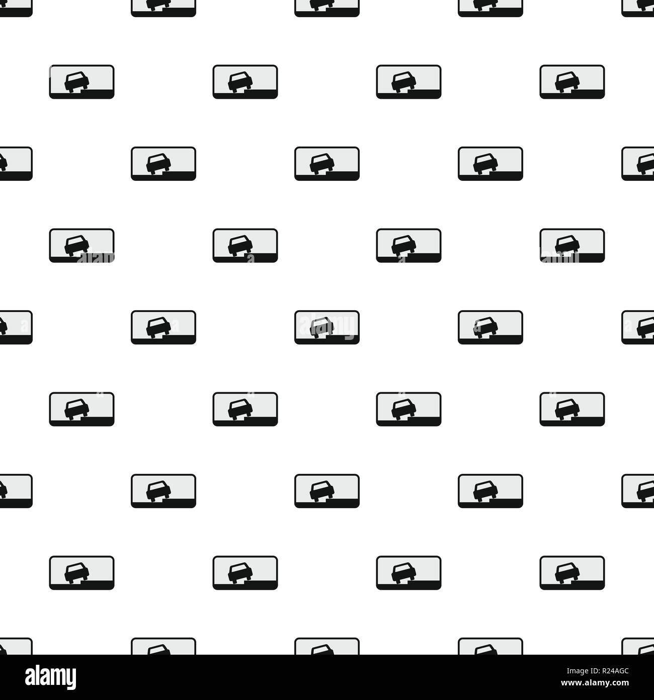 Car Flatten Pattern Car on the roadside pattern seamless in flat style for any design Stock ...