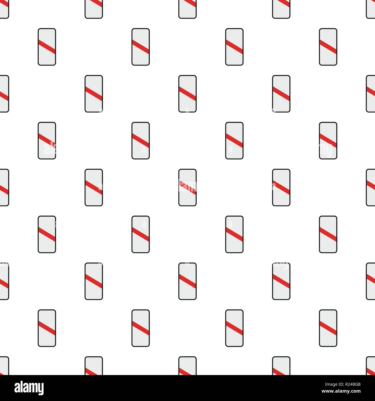 Railway crossing pattern seamless in flat style for any design Stock Vector