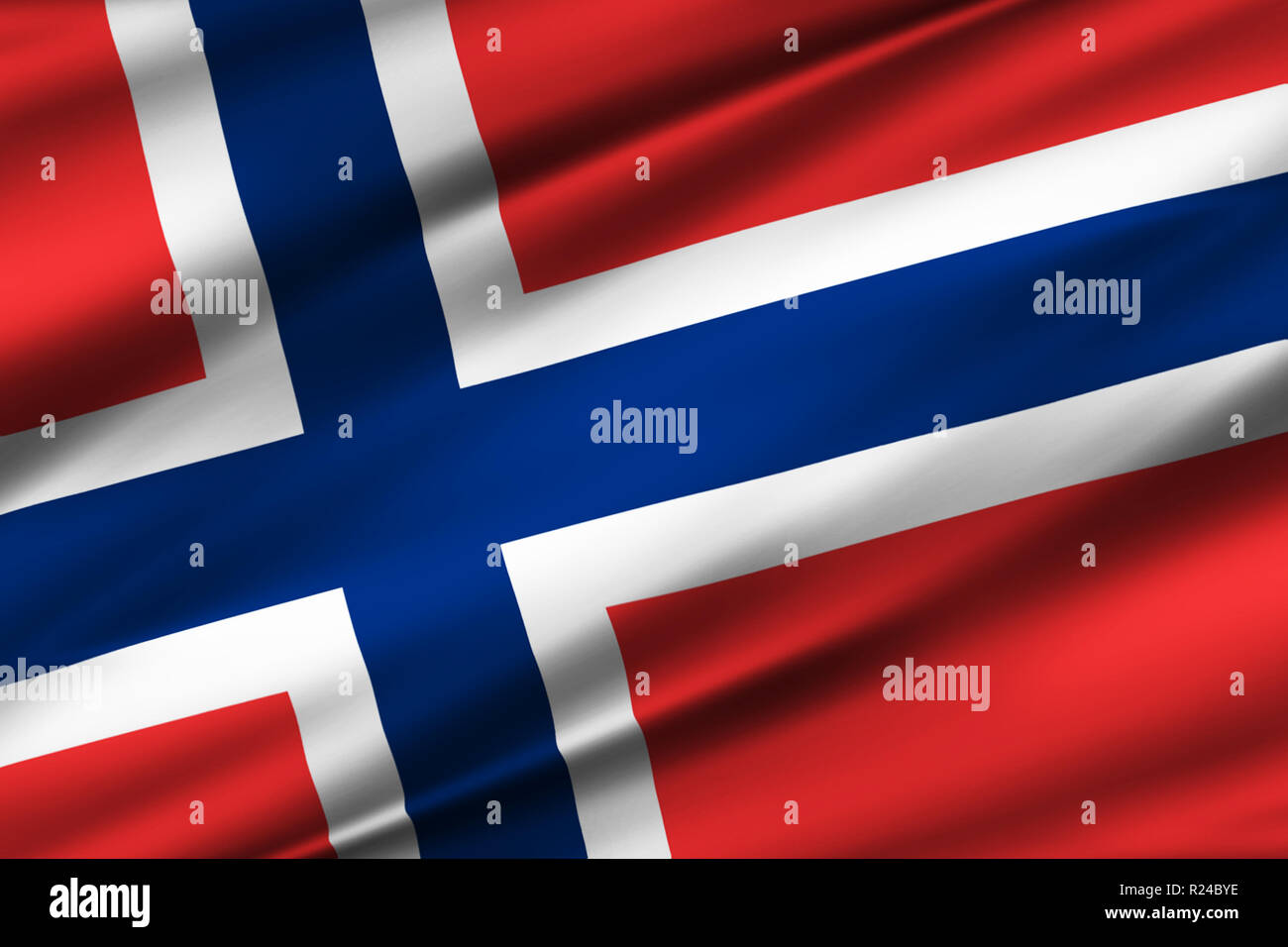 Norway 3D waving flag illustration. Texture can be used as background ...