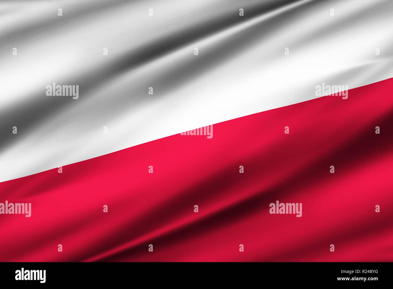 3d poland flag hi-res stock photography and images - Alamy
