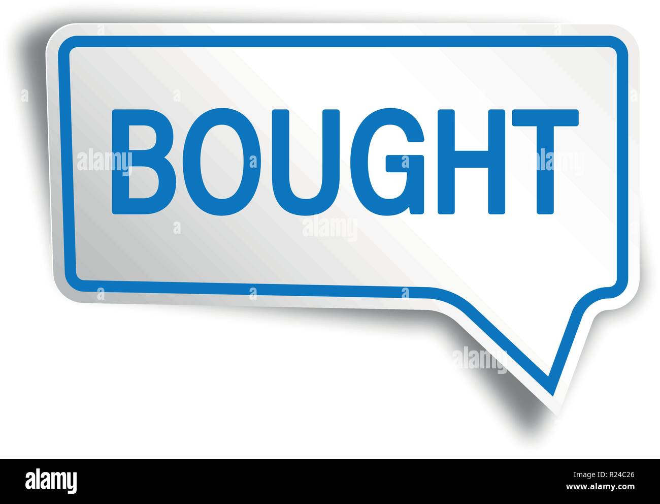 square speech bubble with shadow on white background Stock Vector