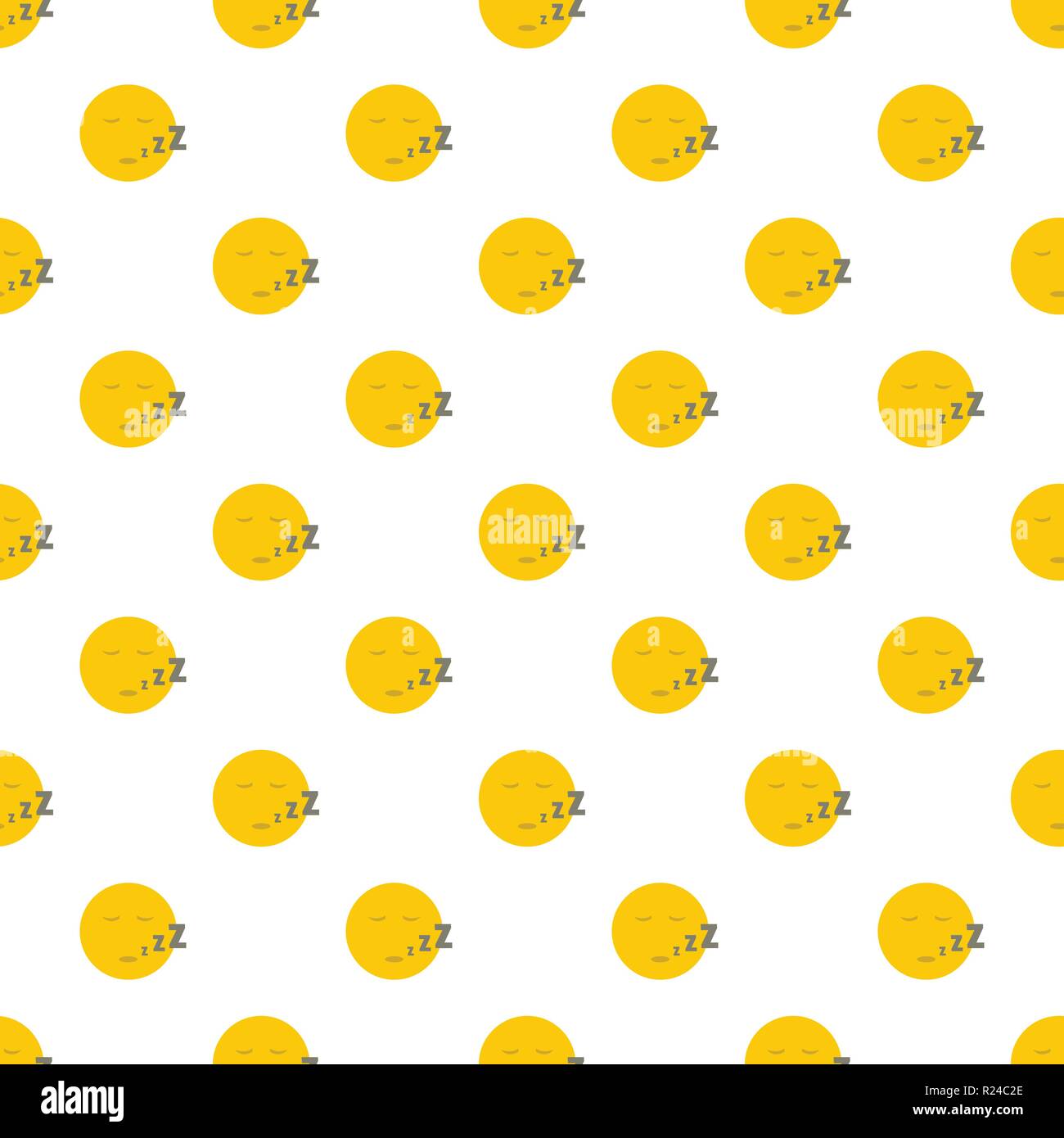 Sleep smile pattern seamless in flat style for any design Stock Vector