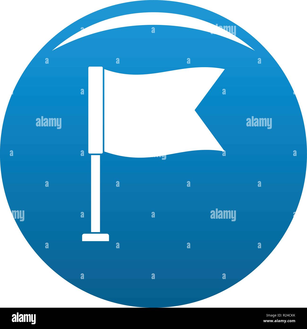 Flag icon vector blue circle isolated on white background Stock Vector ...