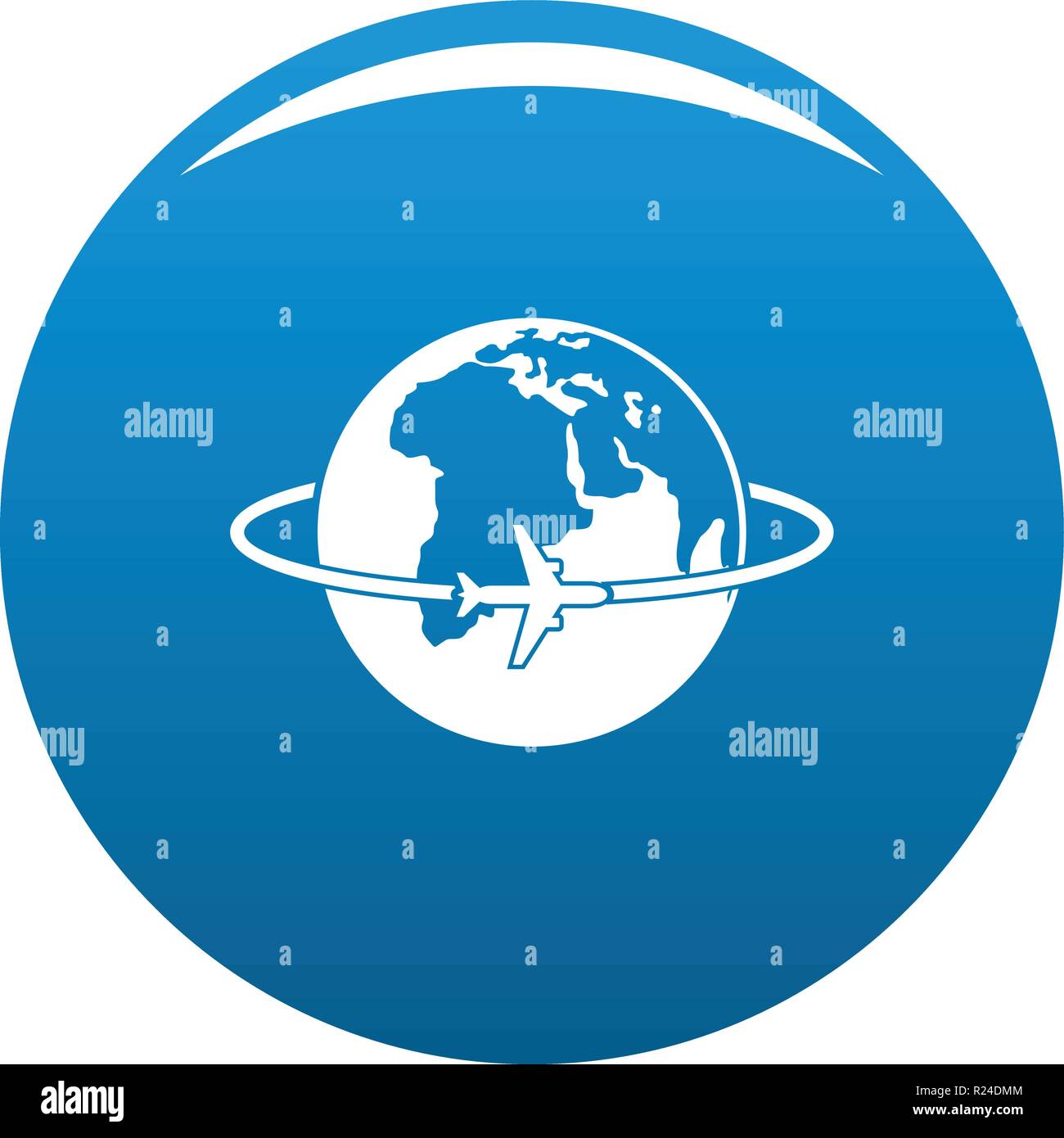 Worldwide icon vector blue circle isolated on white background Stock ...