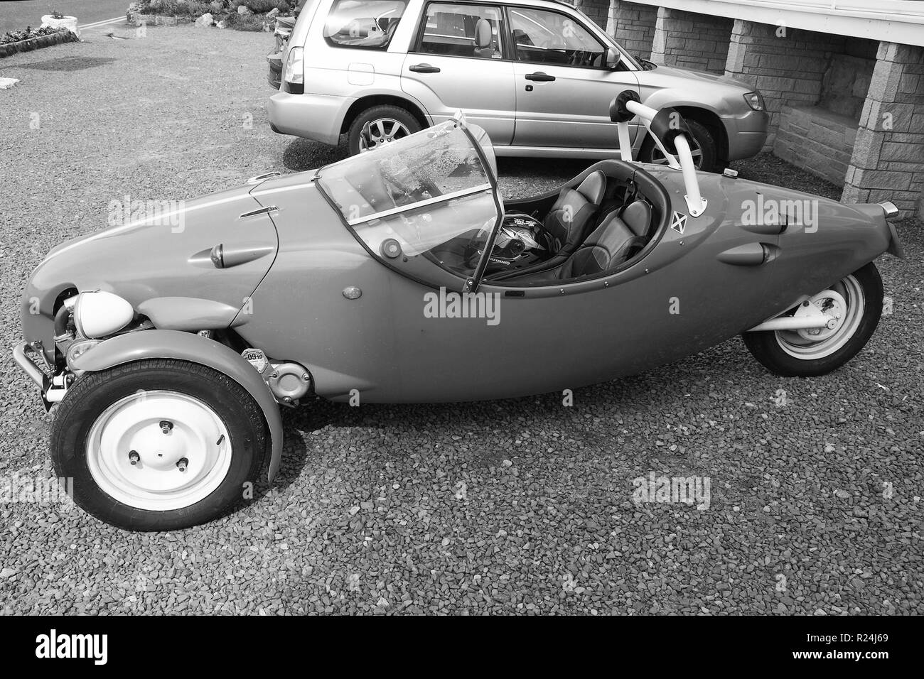 Oban, United Kingdom February 20, 2010 Blackjack avion car. Kit car