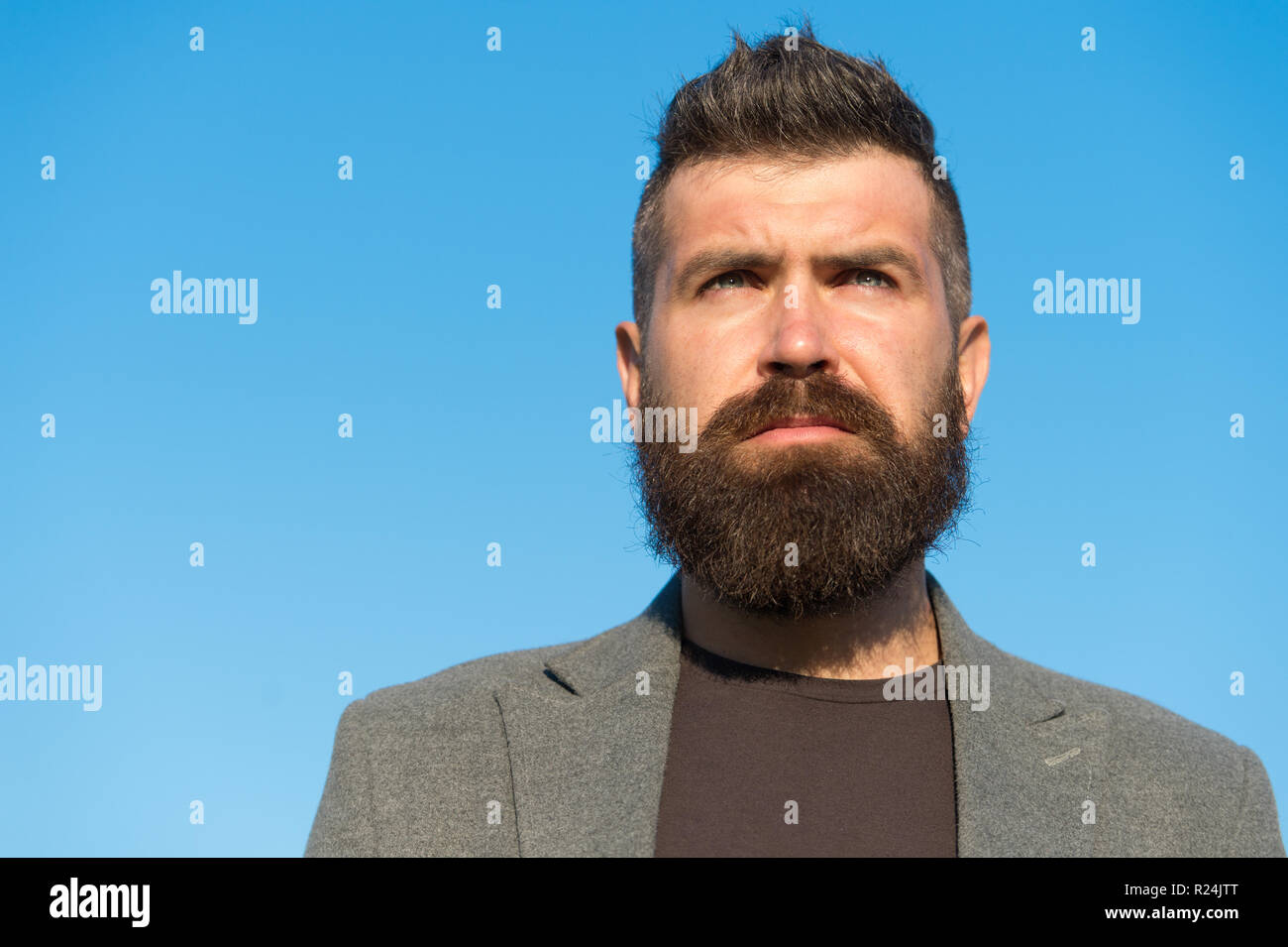 Barber tips maintain beard. Hipster appearance. Beard fashion and