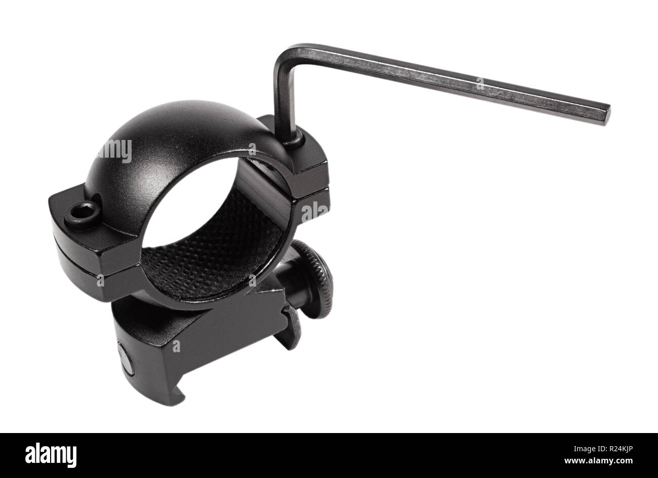 Wrench tightening a sniper scope ring isolated on white Stock Photo Alamy