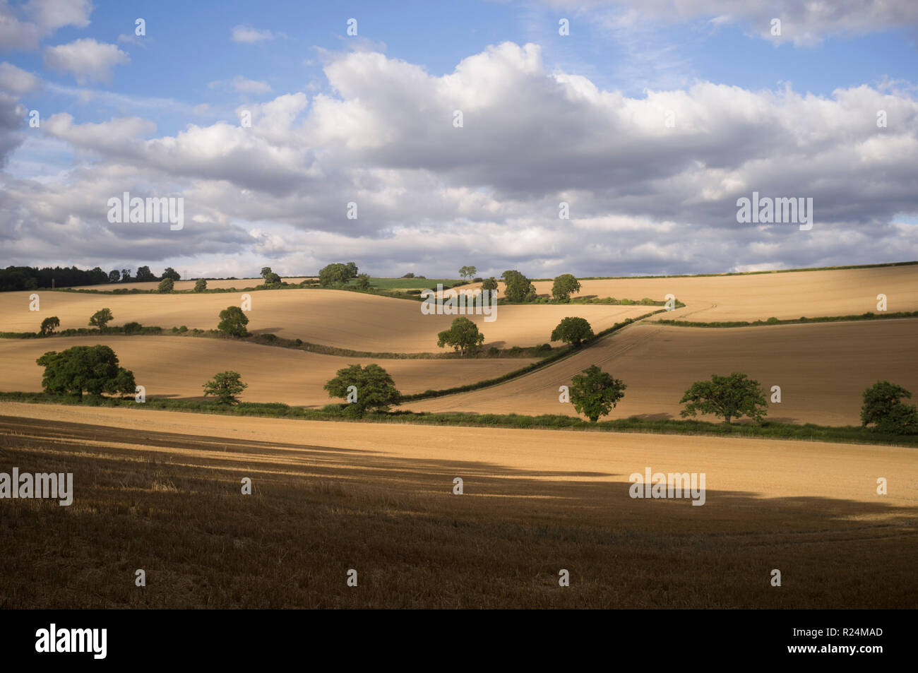 The sweeping landscape of the Stonor Valley, near Henley-on-Thames, Oxfordshire Stock Photo