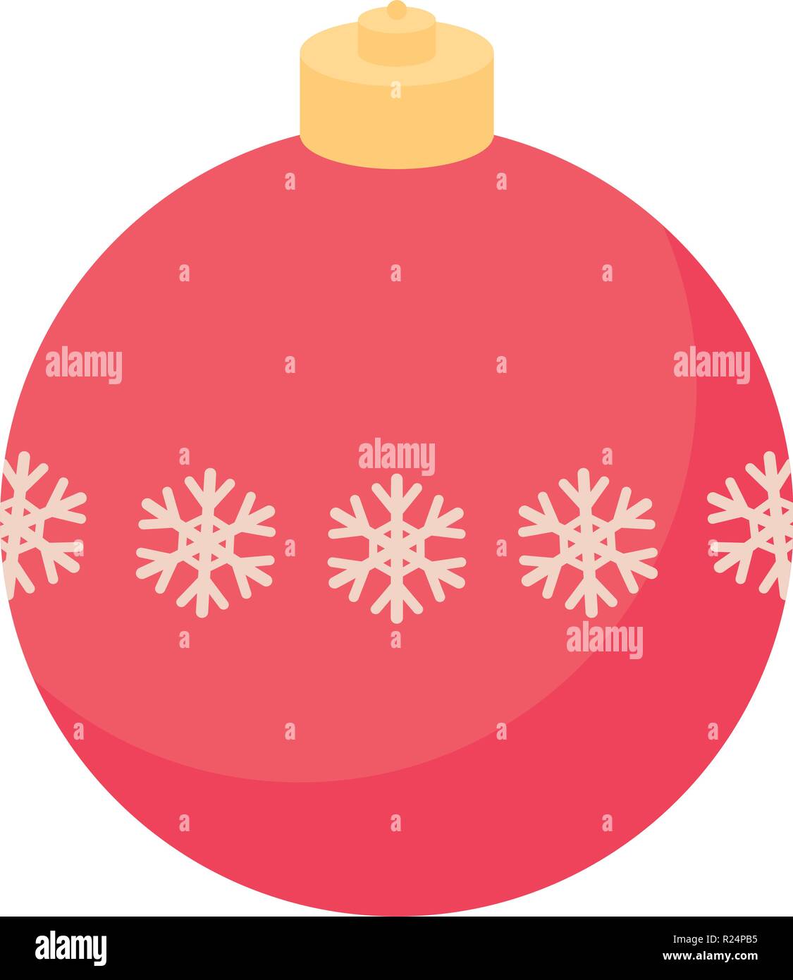 Christmas ball icon over white background, vector illustration Stock ...