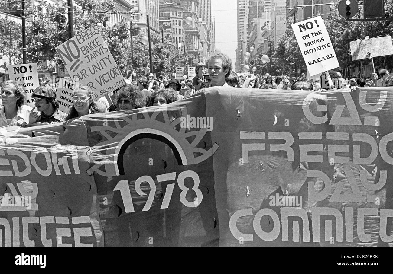 Gay Freedom Day Parade in San Francisco, California, 6/25/1978 Stock Photo