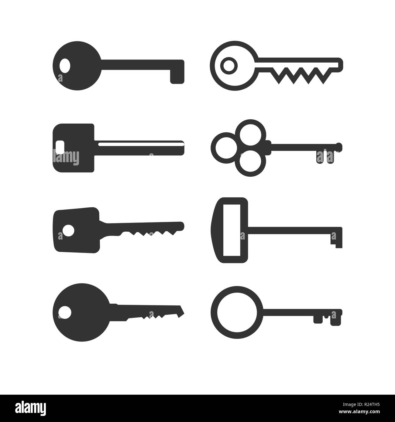 Key icon. Set Vector illustration flat Stock Vector Image & Art - Alamy