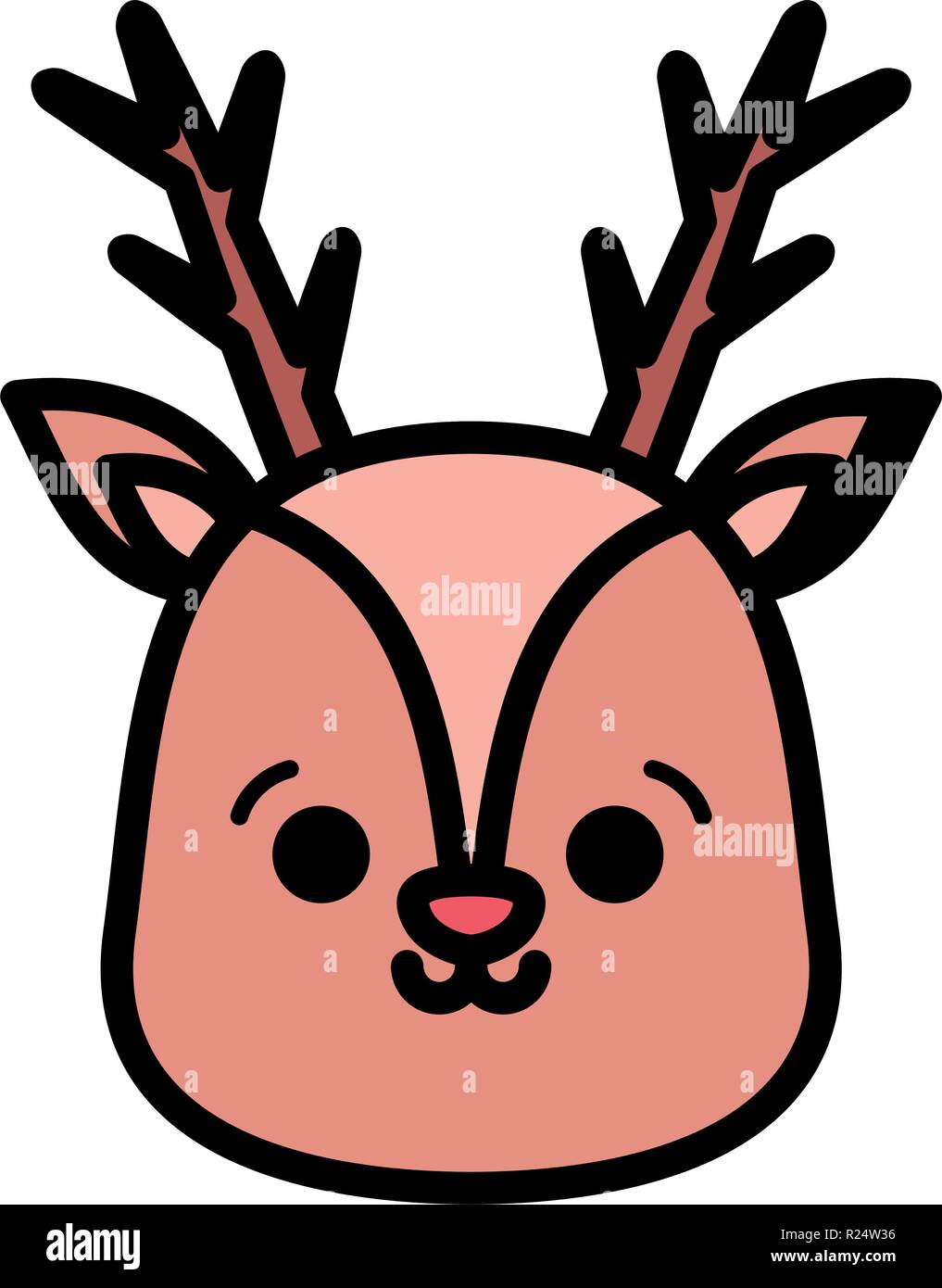 christmas deer over white background, vector illustration Stock Vector ...