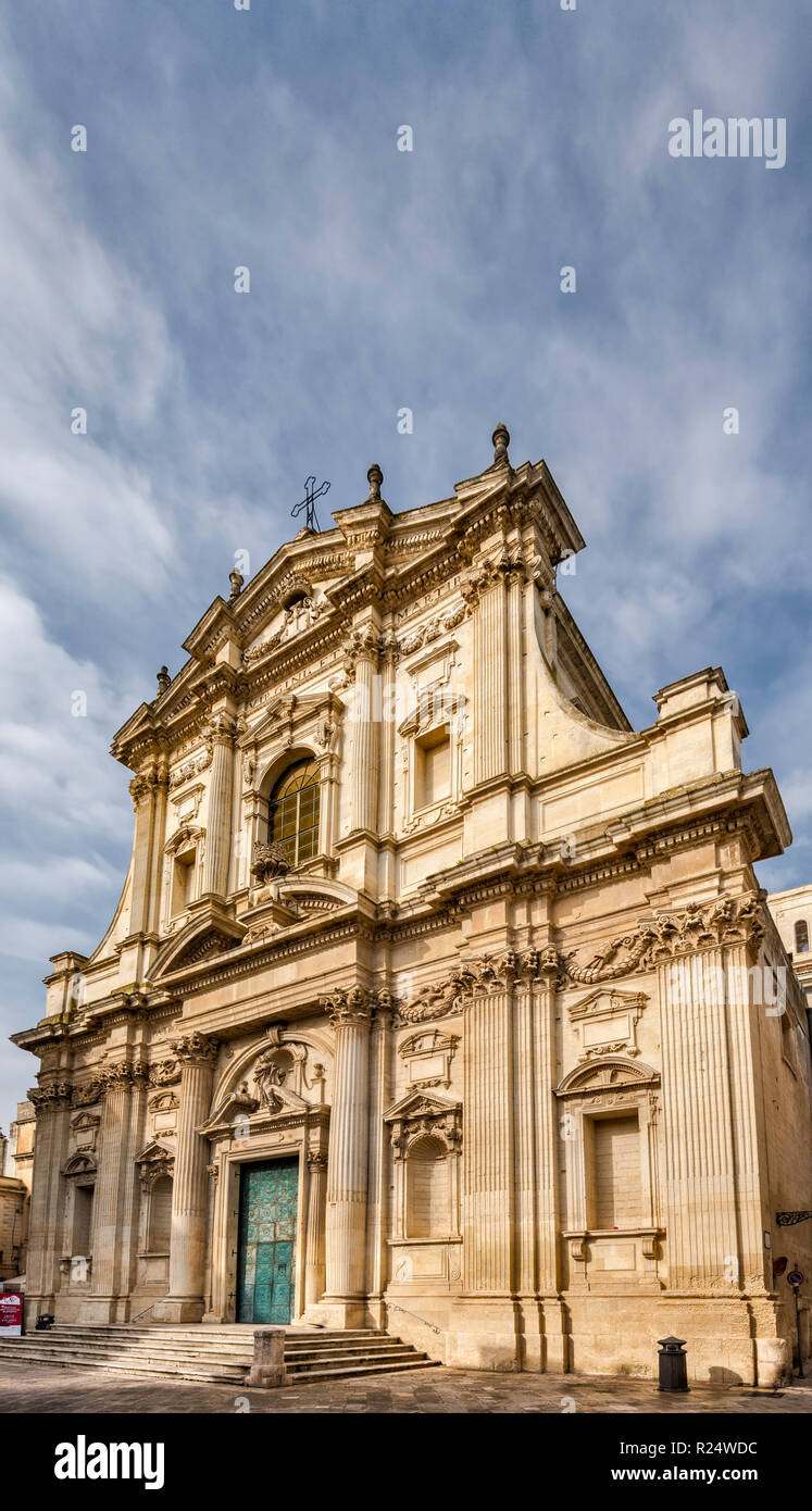 Chiesa di Sant'Irene (Church of St Irene), 16th century, Baroque style, in Lecce, Apulia, Italy Stock Photo