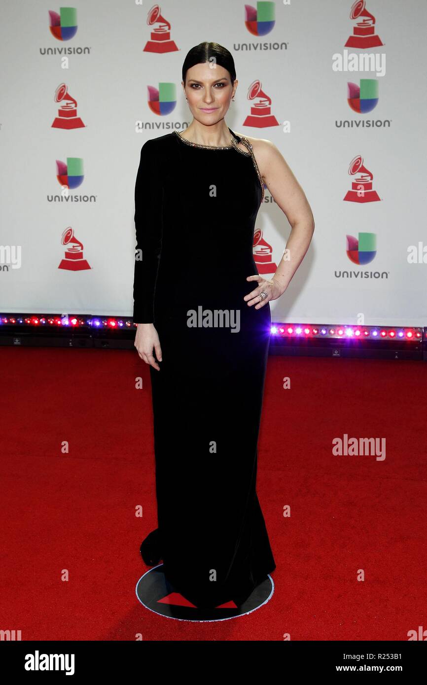 Laura Pausini at arrivals for 19th Annual Latin GRAMMY Awards - Arrivals 3, MGM Grand Garden Arena, Las Vegas, NV November 15, 2018. Photo By: JA/Everett Collection Stock Photo