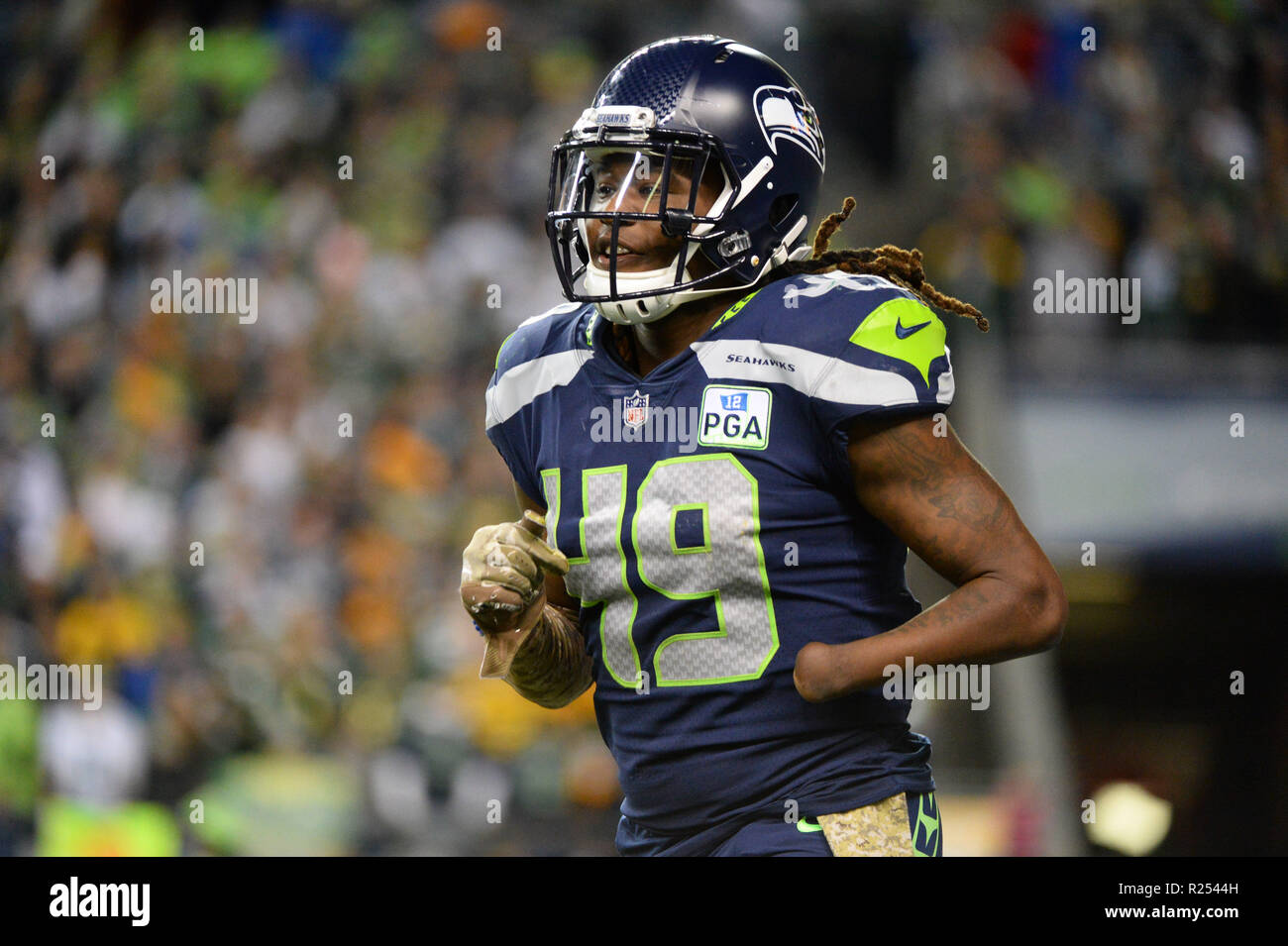 Seattle, Washington, USA. 15th Nov, 2018. Seahawk NICK VANNETT (81) during  a NFL game between the Seattle Seahawks and the Green Bay Packers. The game  was played at Century Link Field in