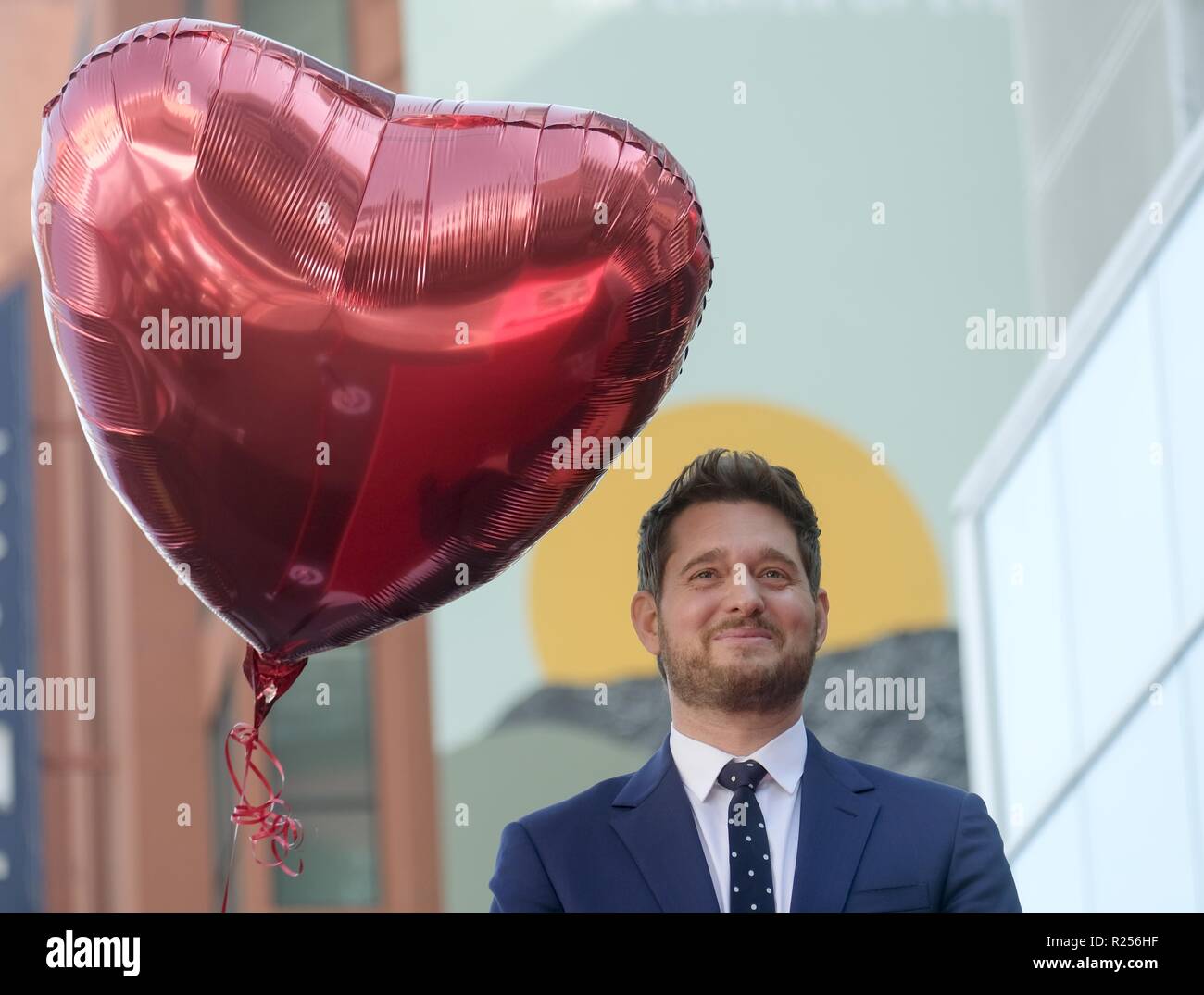 Los Angeles, California, USA. 16th Nov, 2018. Singer Michael Bublé attends his star ceremony on the Hollywood Walk of Fame Star where he was the recipient of the 2,650th star on the Hollywood Walk of Fame in the category of Recording on November 16, 2018 in Los Angeles. Credit: Ringo Chiu/ZUMA Wire/Alamy Live News Stock Photo