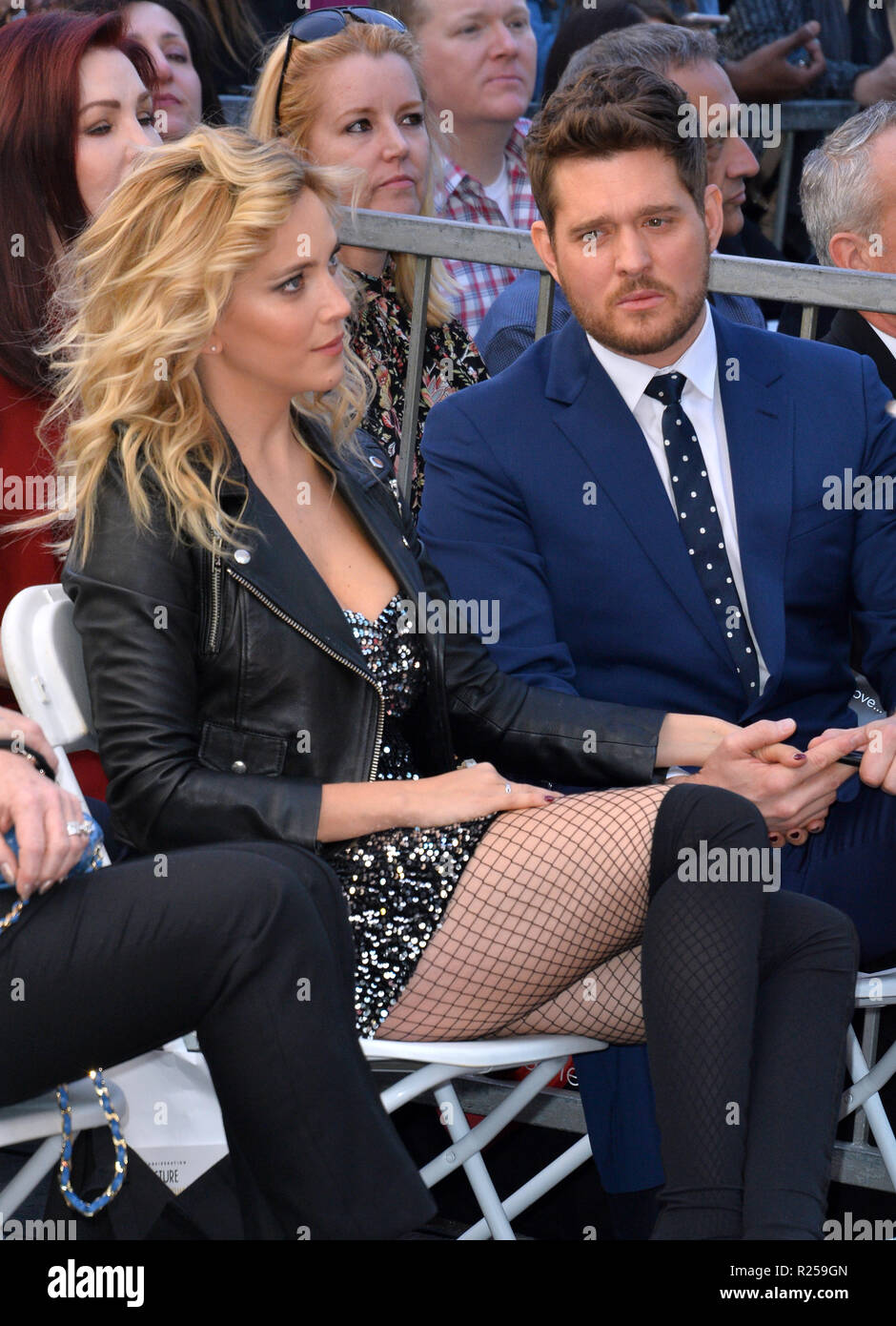 LOS ANGELES, CA. November 16, 2018: Michael Buble & Luisana Lopilato at the Hollywood Walk of Fame Star Ceremony honoring singer Michael Bublé. Pictures: Paul Smith/Featureflash Credit: Paul Smith/Alamy Live News Stock Photo