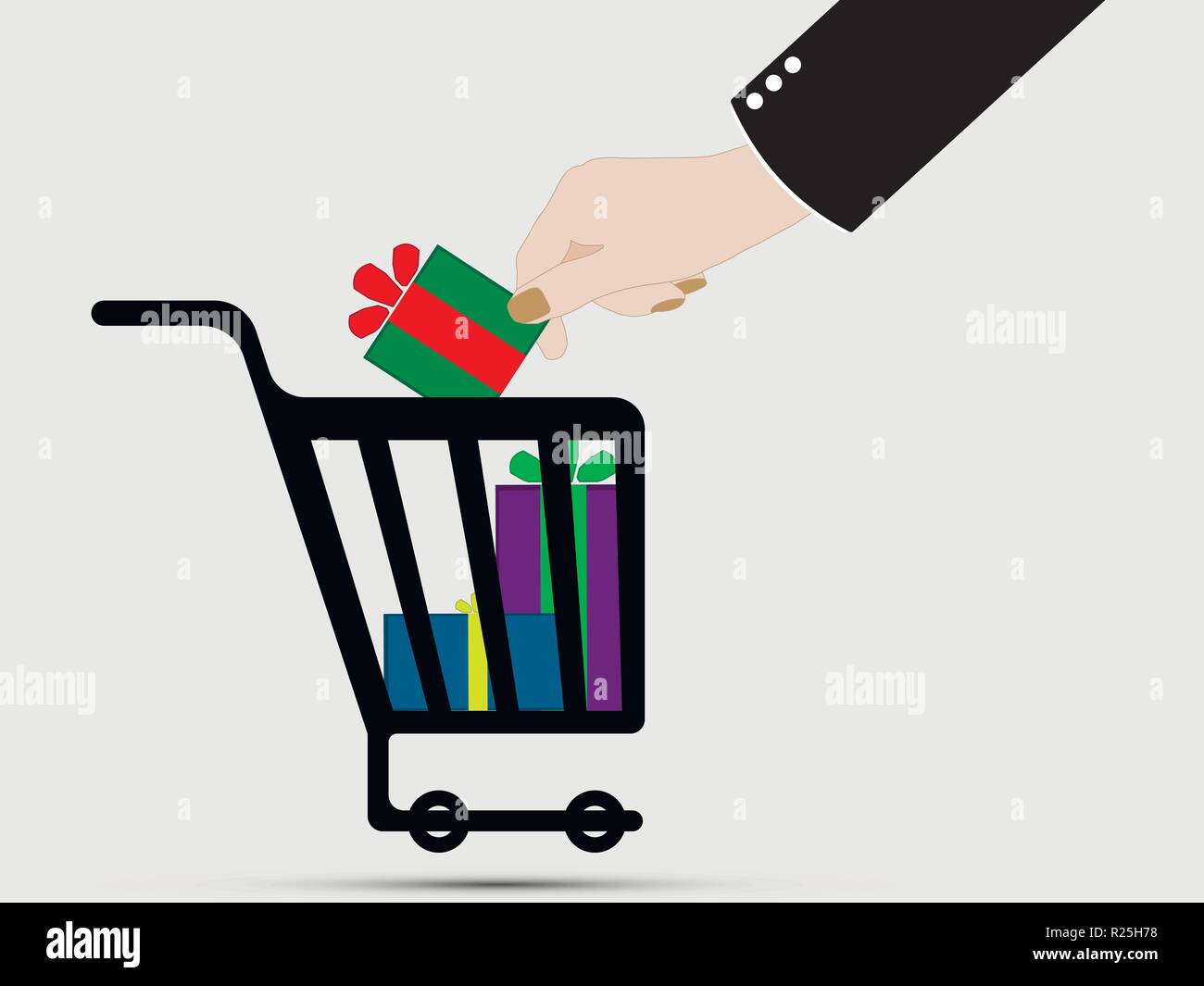 shopping cart ecommerce icons Stock Vector