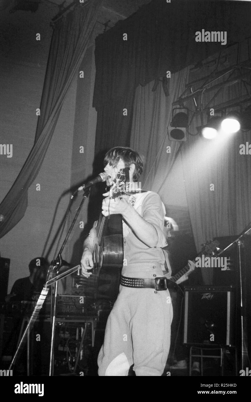 Aztec Camera Live at James Byrom Hall Liverpool circa 1983. Stock Photo