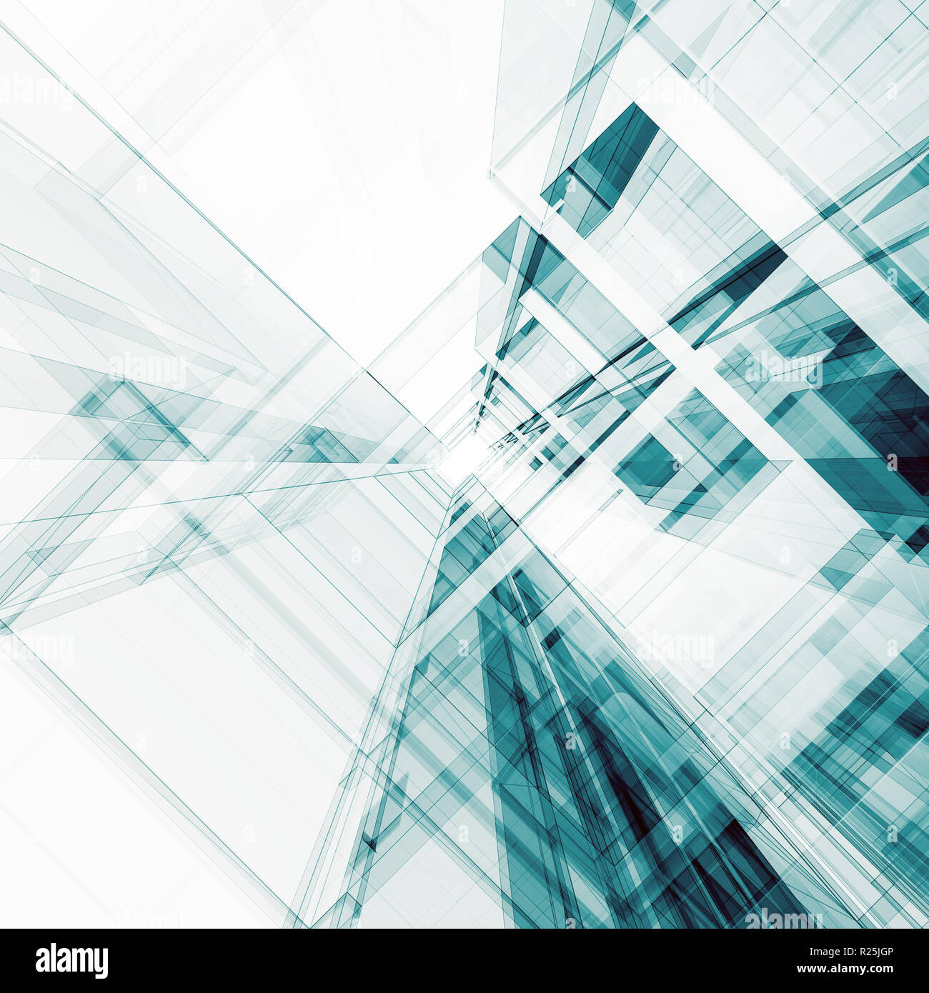 Abstract architecture 3d rendering Stock Photo - Alamy