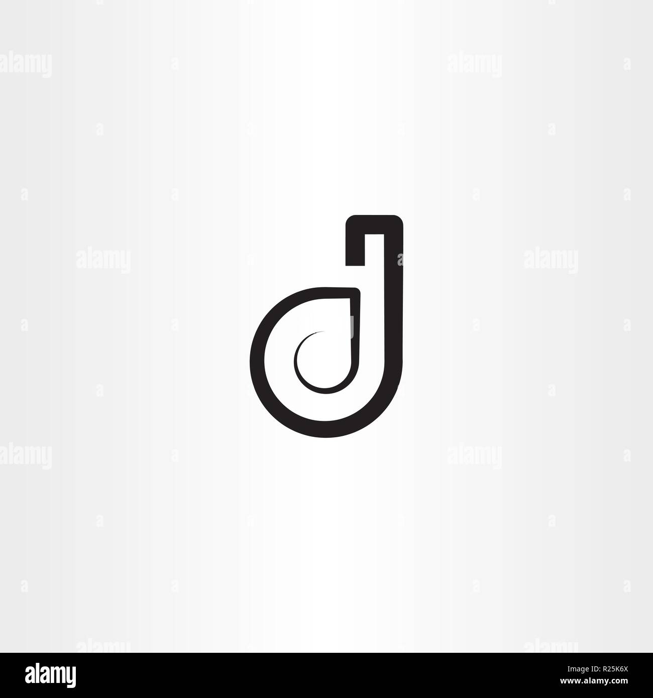 Black Rounded D black letter d vector design element Stock Vector Image & Art - Alamy
