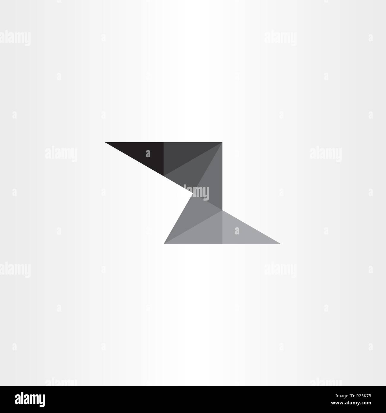 black z letter triangles geometric icon vector Stock Vector Image & Art ...